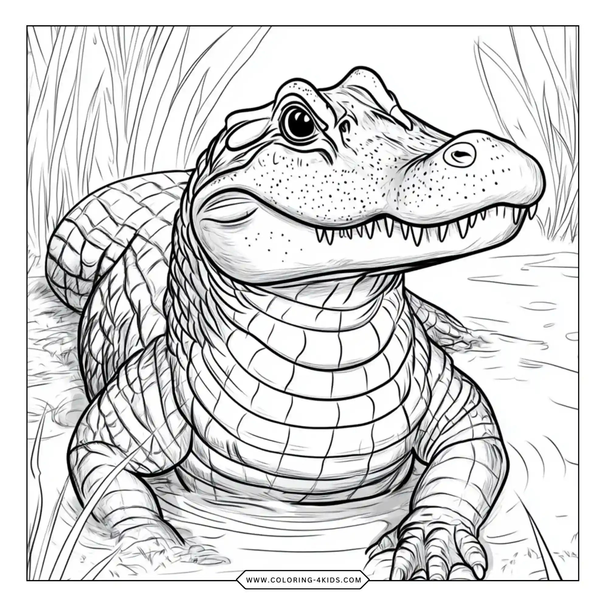 Printable Crocodile Coloring Pages coloring page for kids