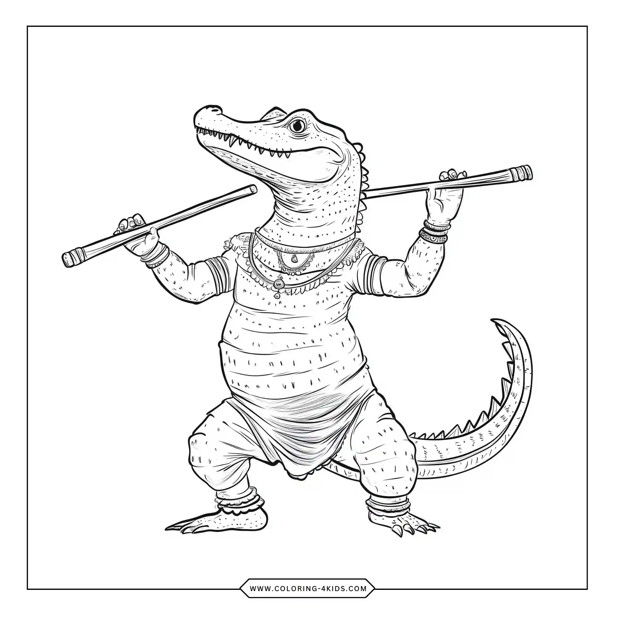 Free Crocodile Coloring Pages coloring page for kids