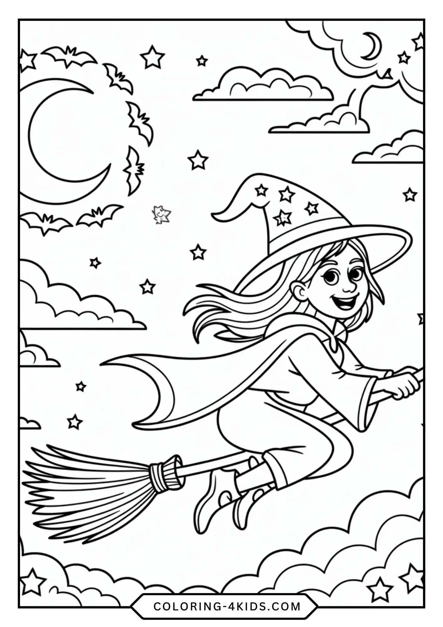 Cute Spooky Halloween Coloring Pages coloring page for kids