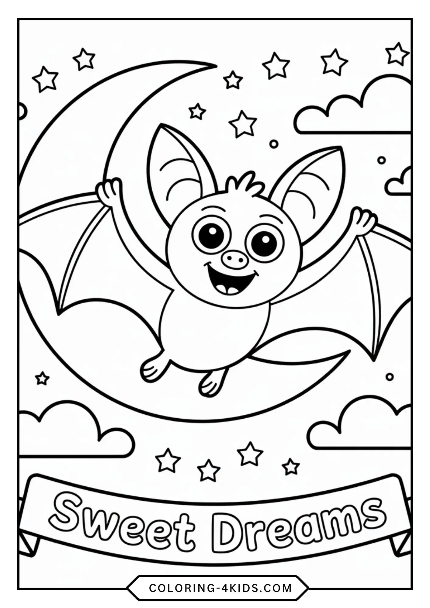 Printable Cute Spooky Halloween Coloring Pages coloring page for kids