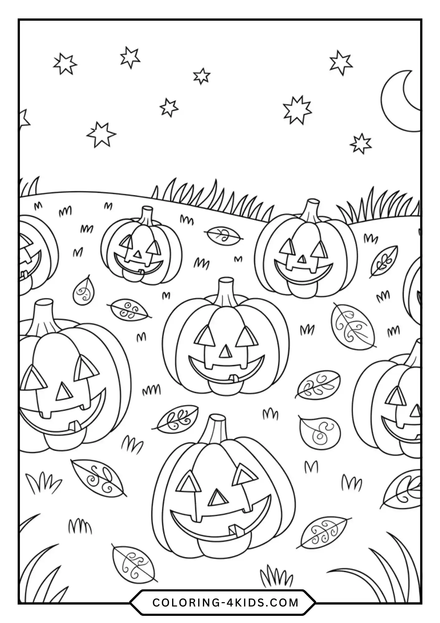 Free Cute Spooky Halloween Coloring Pages coloring page for kids