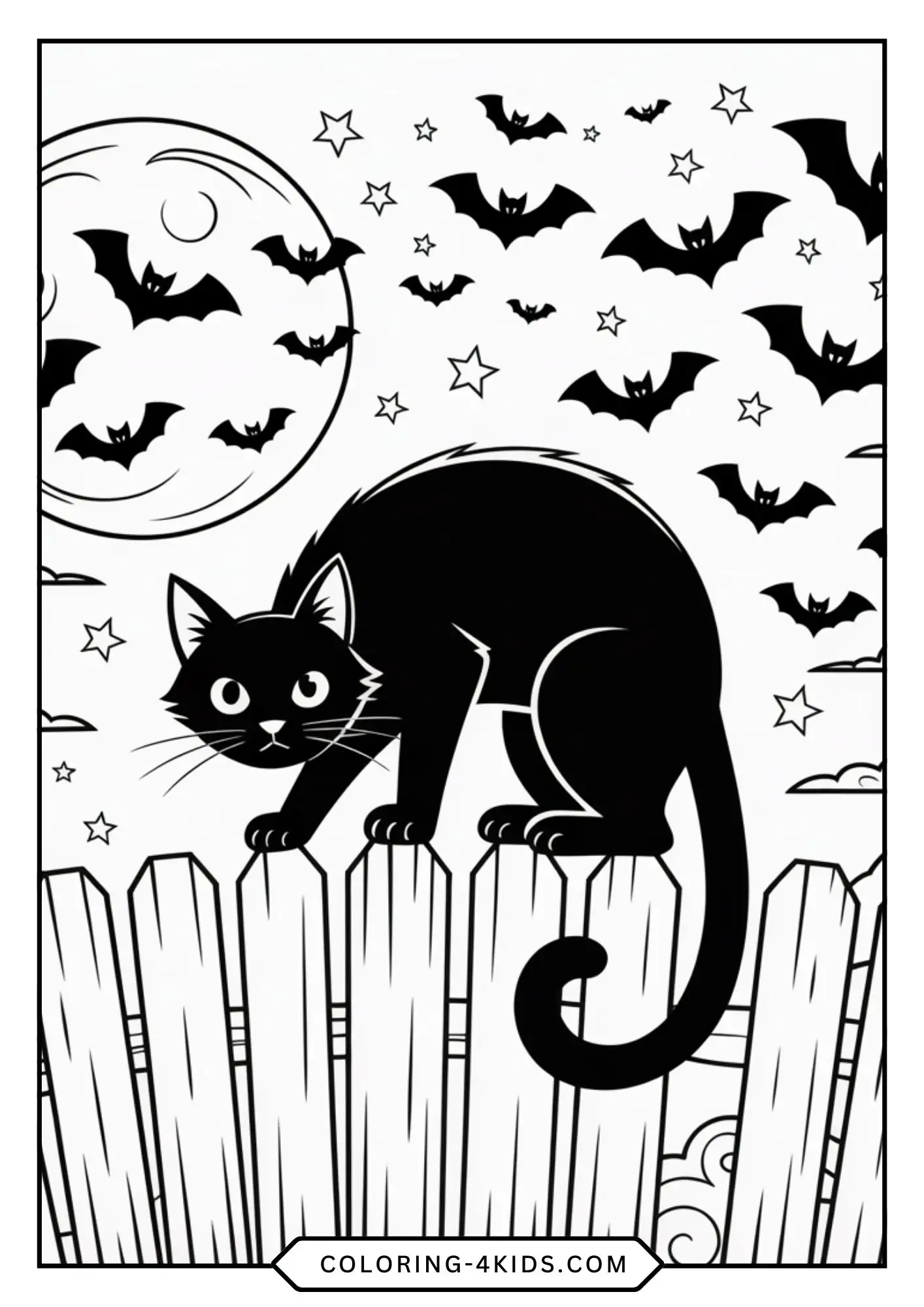 Free Cute Spooky Halloween Coloring Pages coloring page for kids