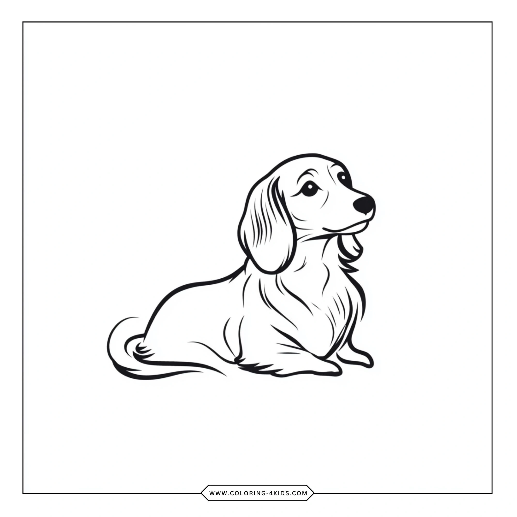 Free Dachshund Coloring Pages coloring page for kids