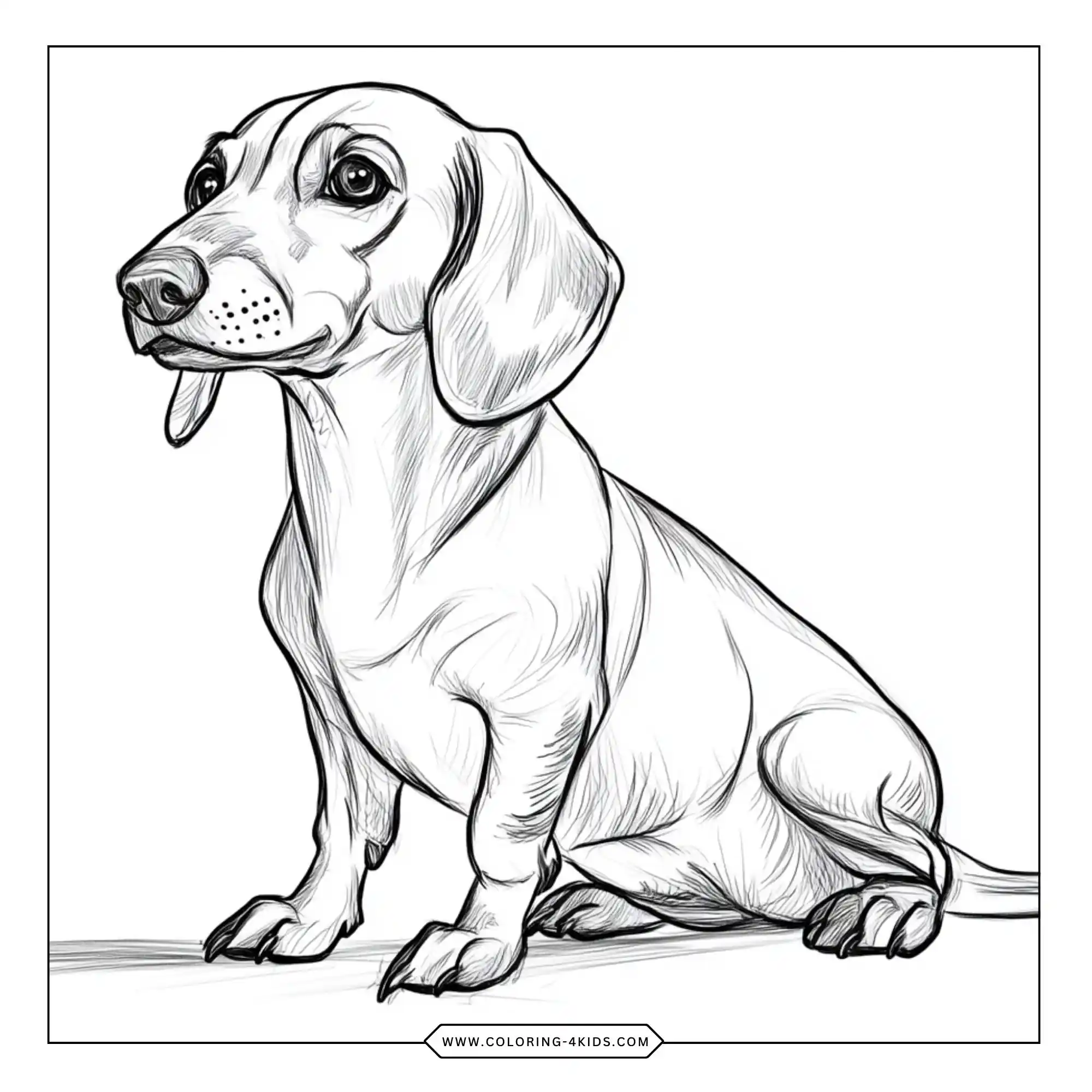 Dachshund Coloring Pages coloring page for kids