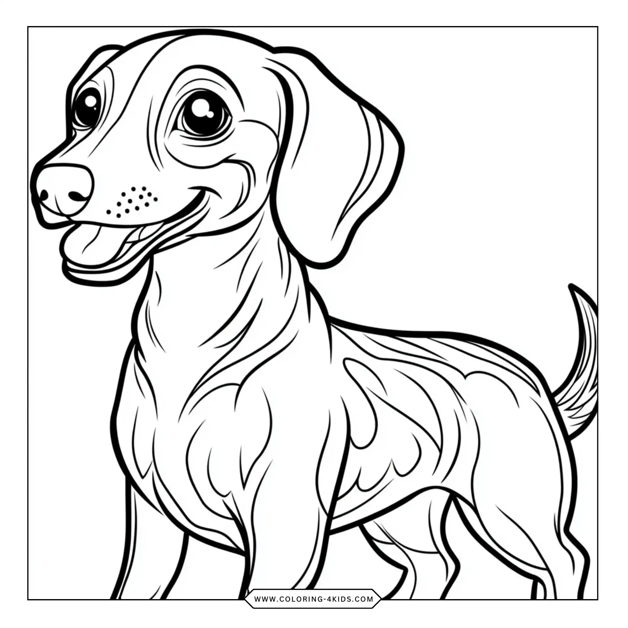 Free Dachshund Coloring Pages coloring page for kids