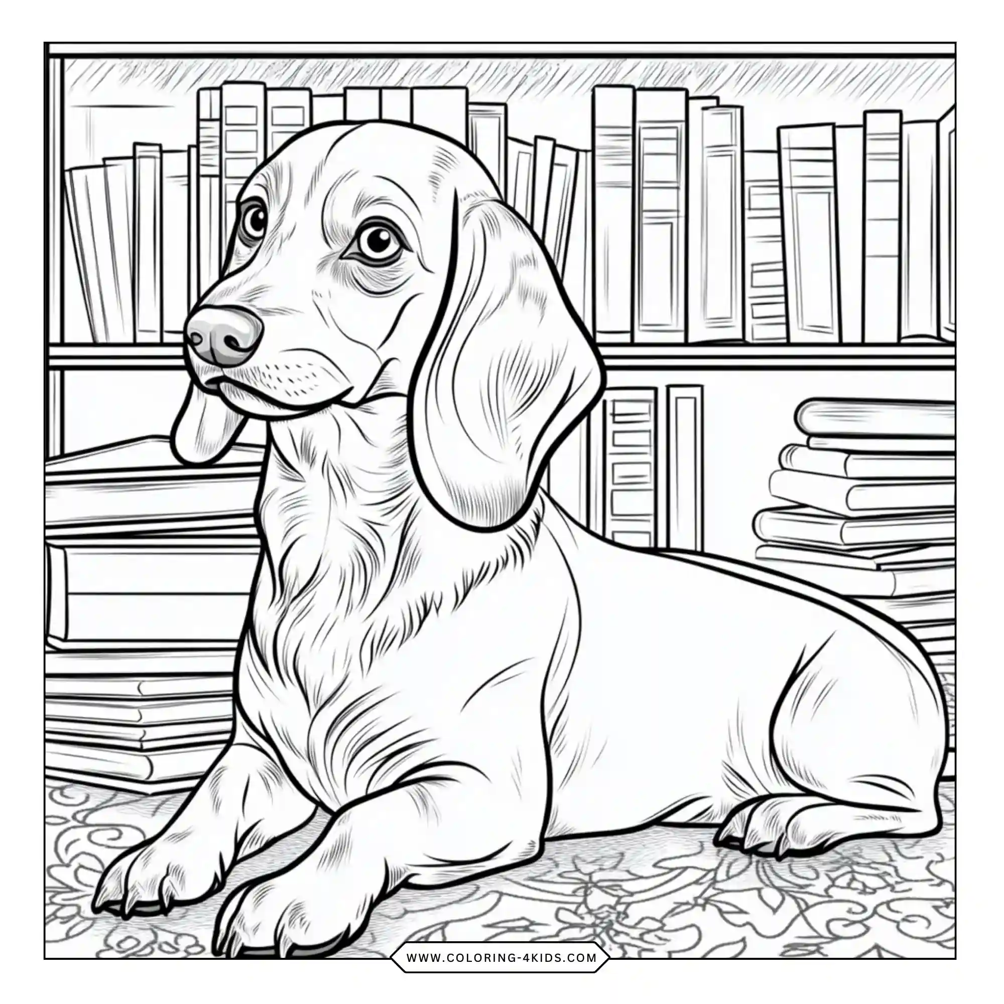 Free Dachshund Coloring Pages coloring page for kids