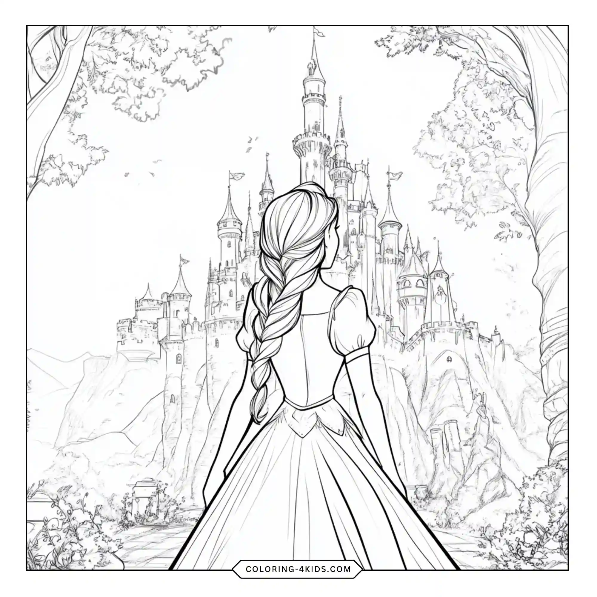 Printable Disney Belle Coloring Pages coloring page for kids