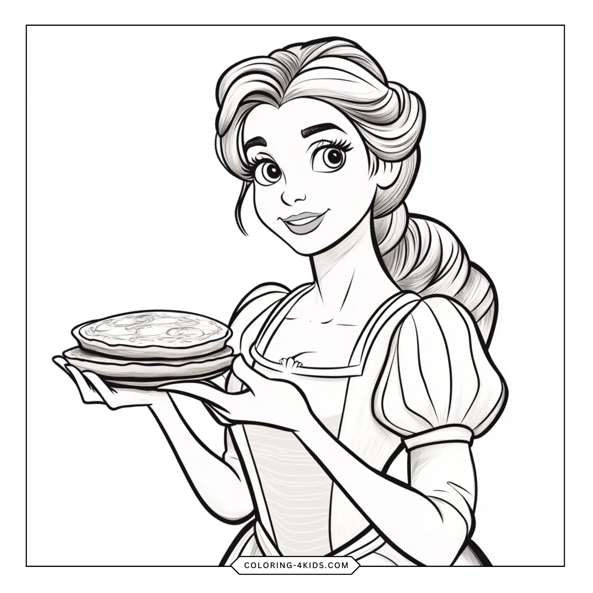 Free Disney Belle Coloring Pages coloring page for kids