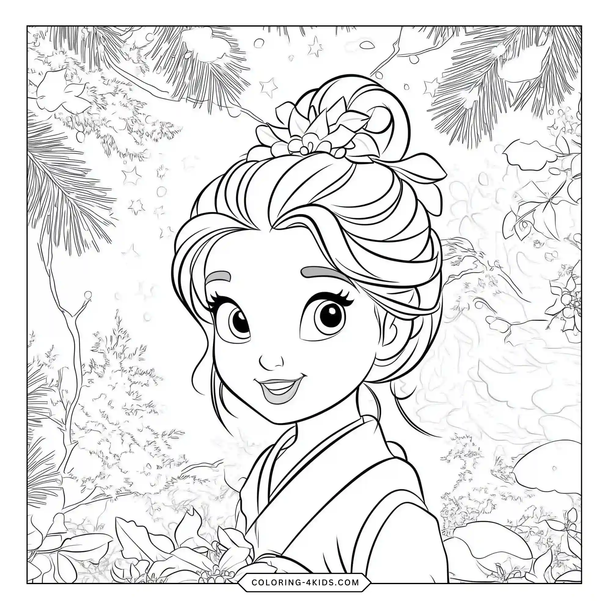 Printable Disney Belle Coloring Pages coloring page for kids