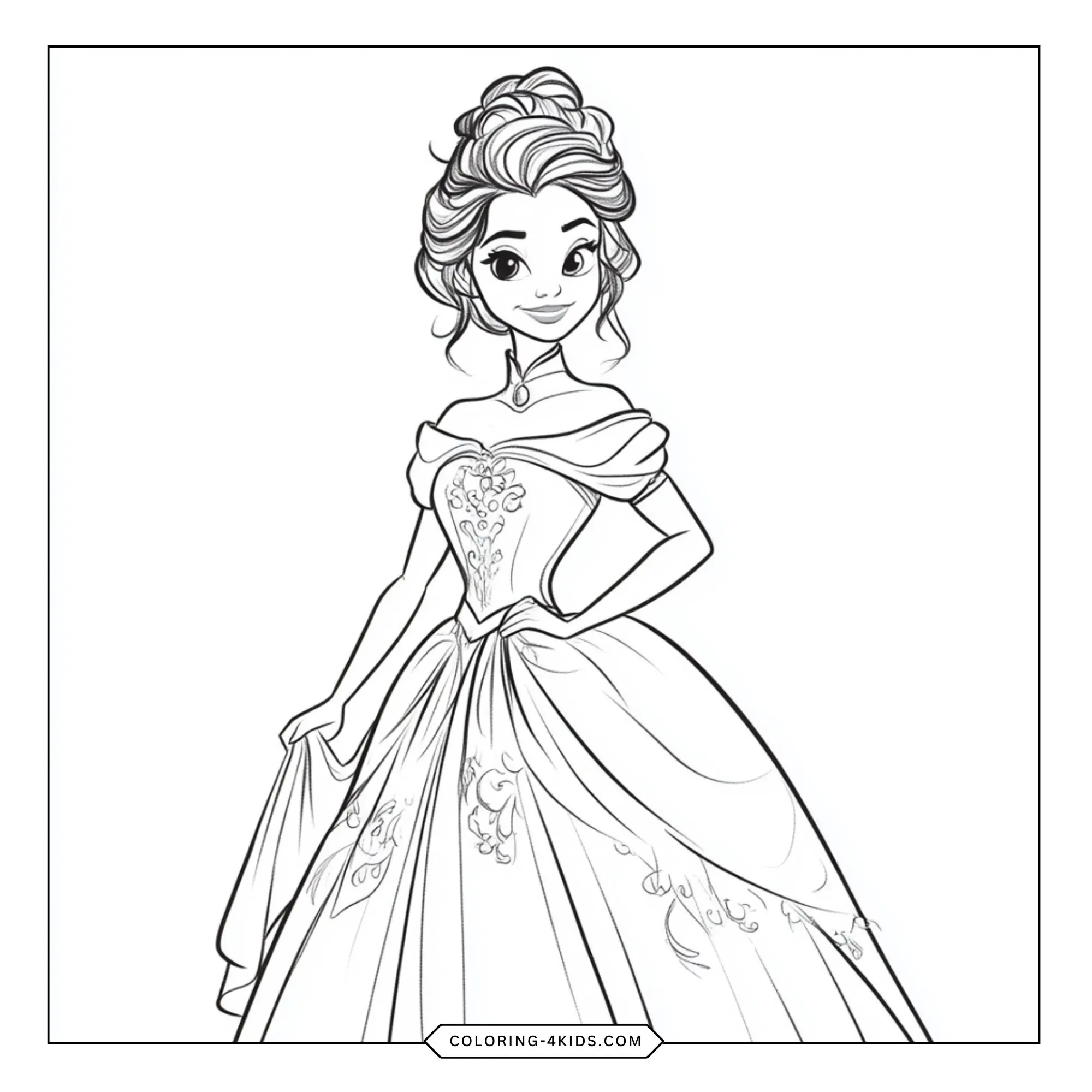 Free Disney Belle Coloring Pages coloring page for kids