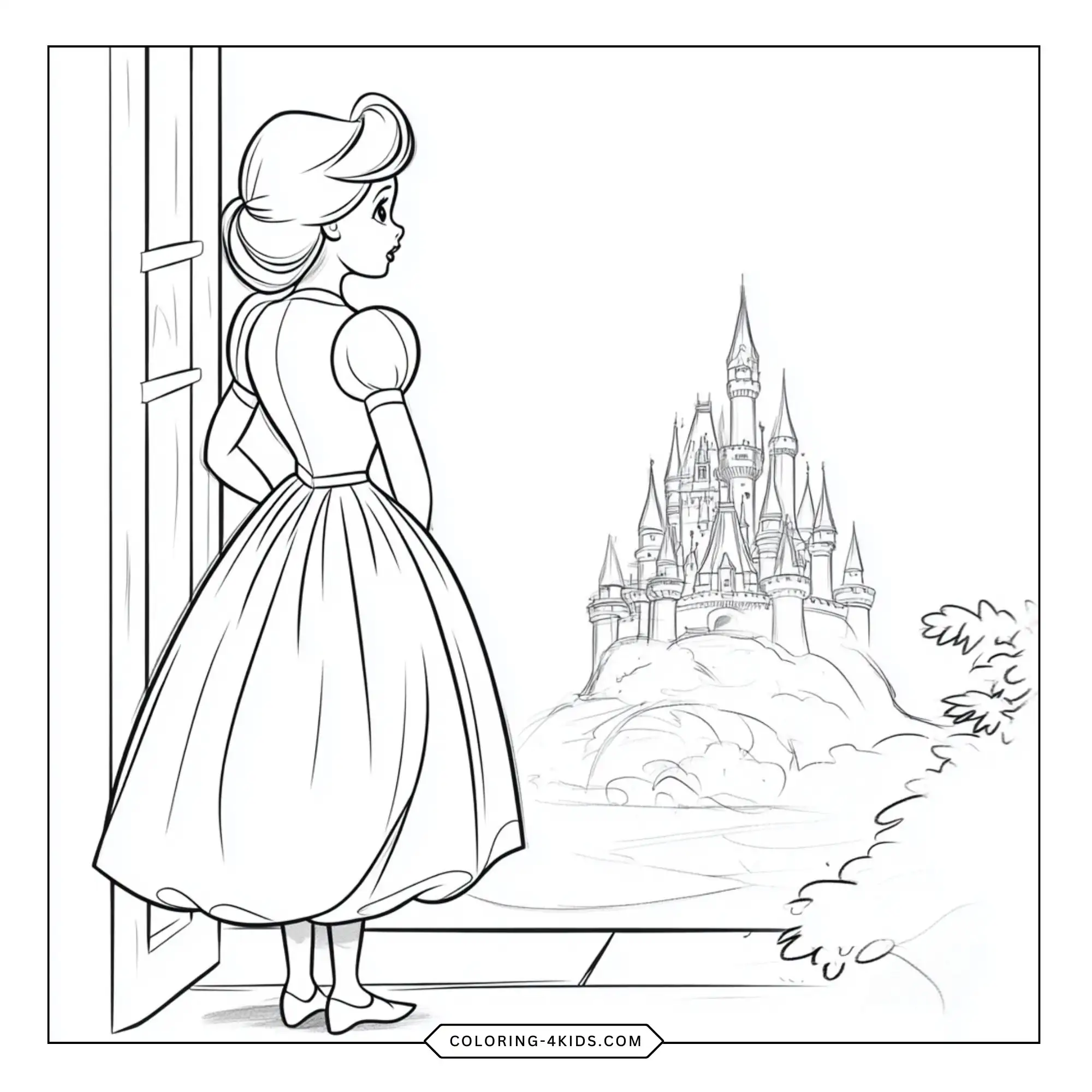 Printable Disney Belle Coloring Pages coloring page for kids