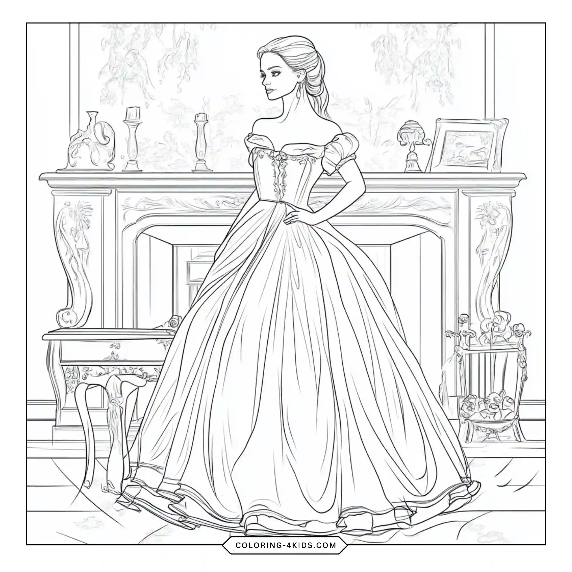 Free Disney Belle Coloring Pages coloring page for kids