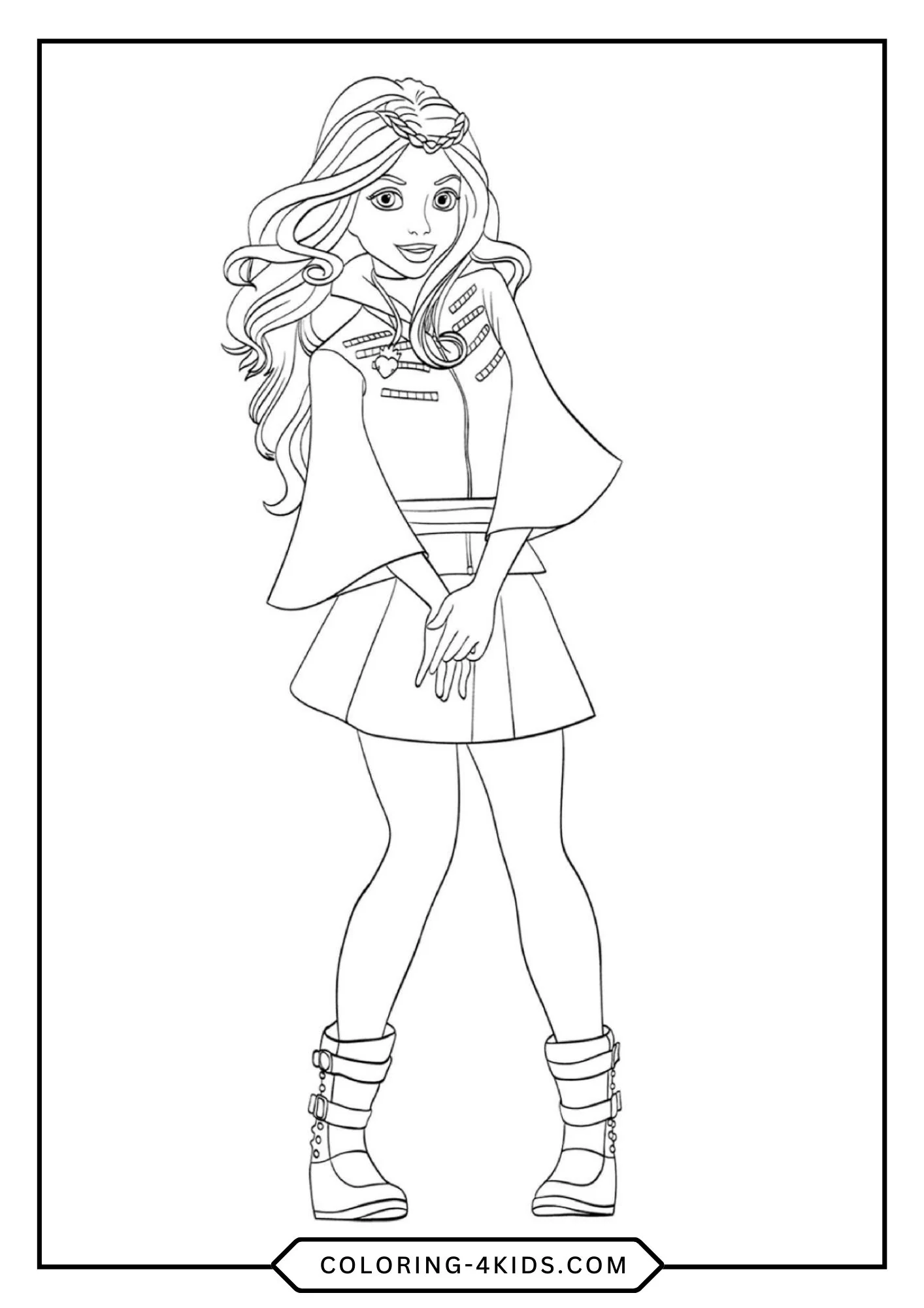Disney Descendants Coloring Pages coloring page for kids