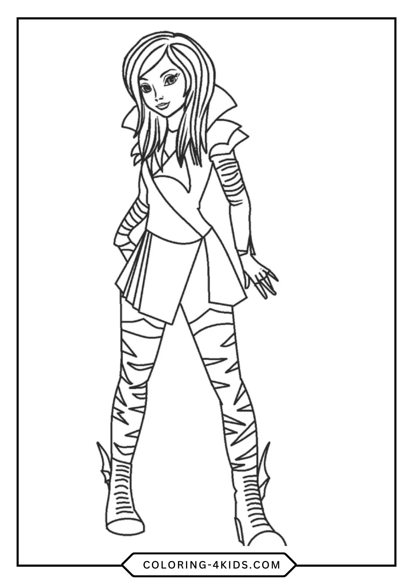 Disney Descendants Coloring Pages coloring page for kids