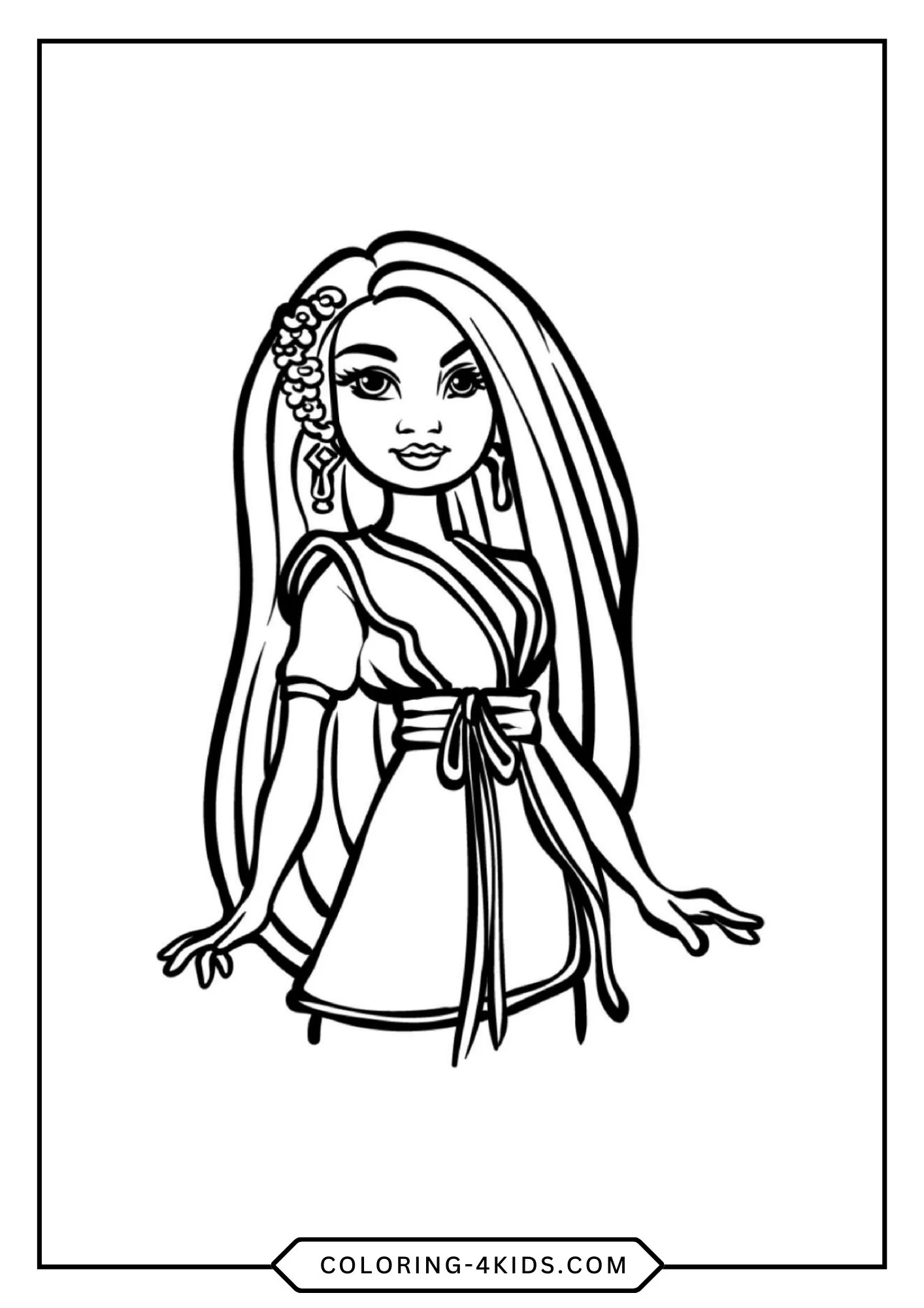 Disney Descendants Coloring Pages coloring page for kids