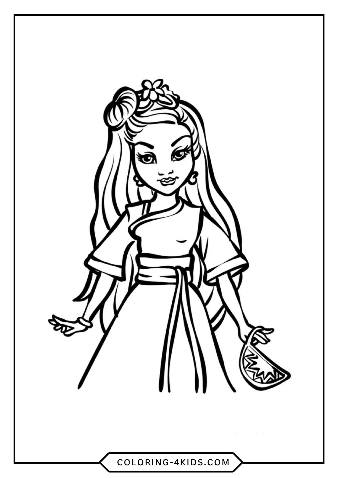 Free Disney Descendants Coloring Pages coloring page for kids