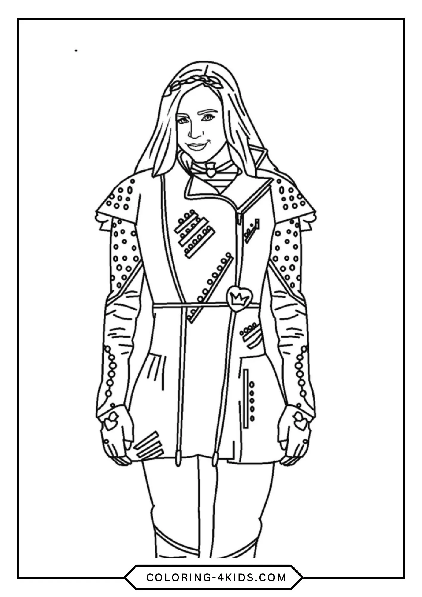 Printable Disney Descendants Coloring Pages coloring page for kids