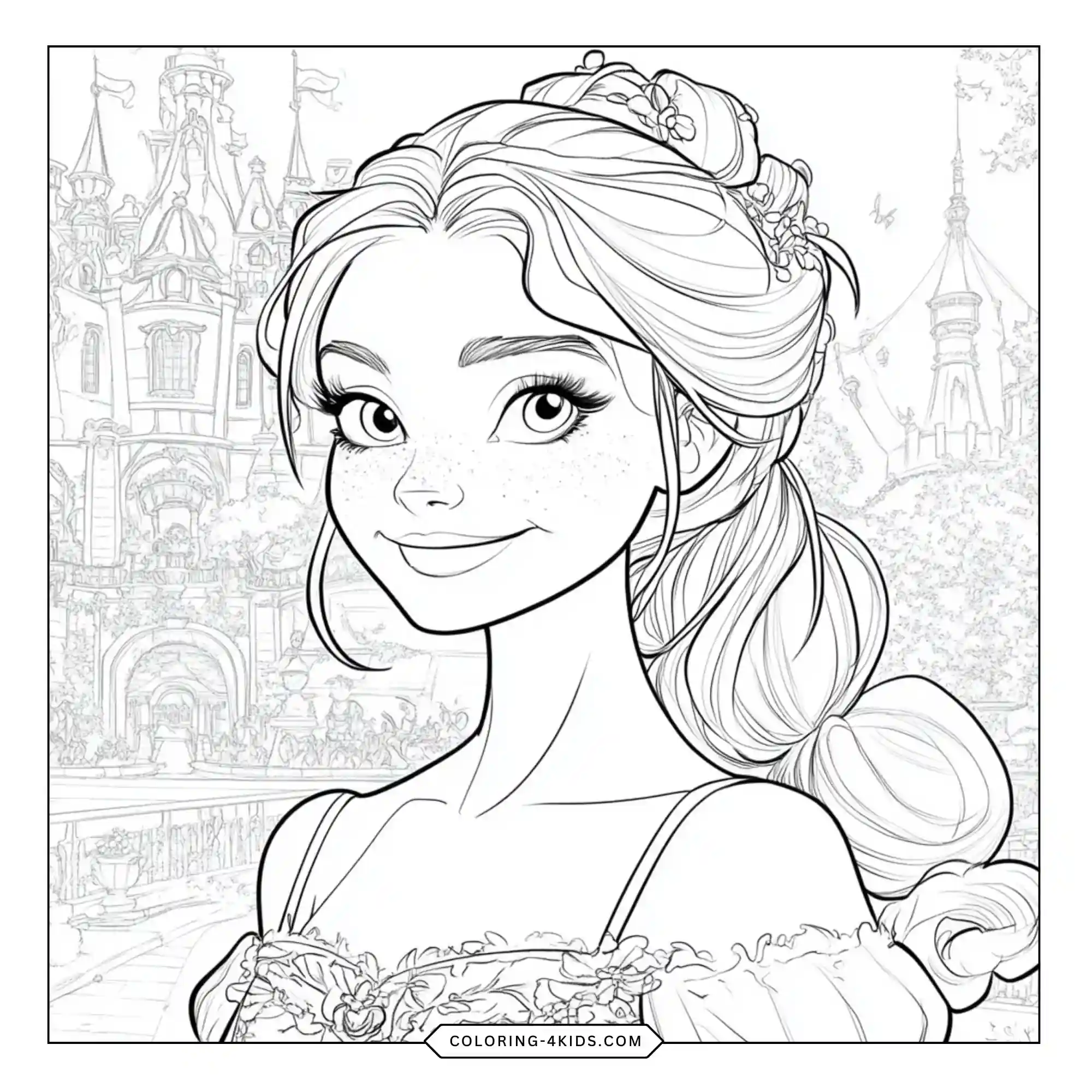 Printable Disney Princess Coloring Pages coloring page for kids