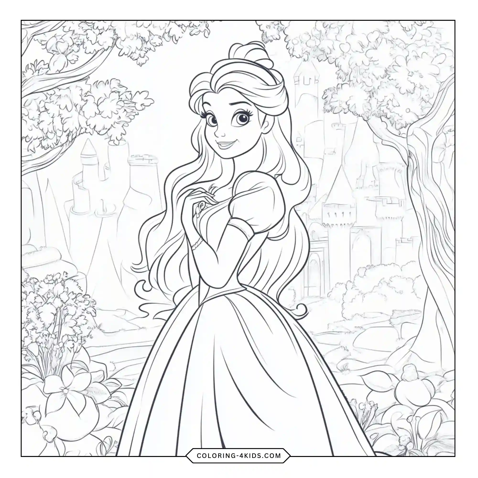 Printable Disney Princess Coloring Pages coloring page for kids