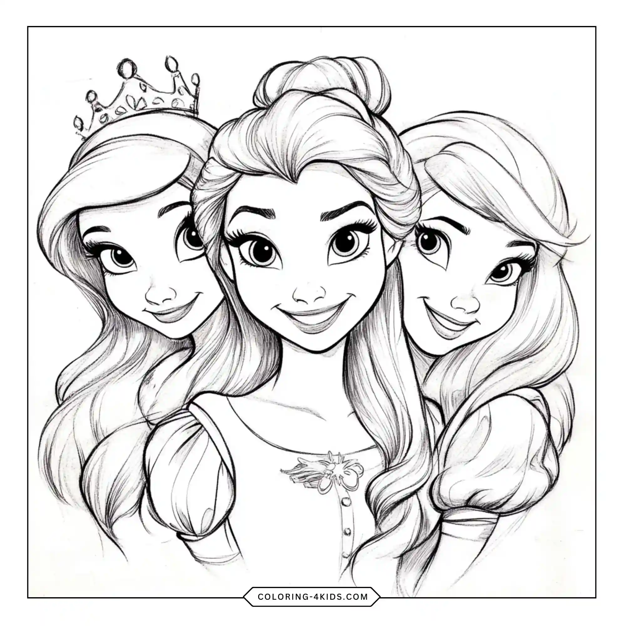 Disney Princess Coloring Pages coloring page for kids