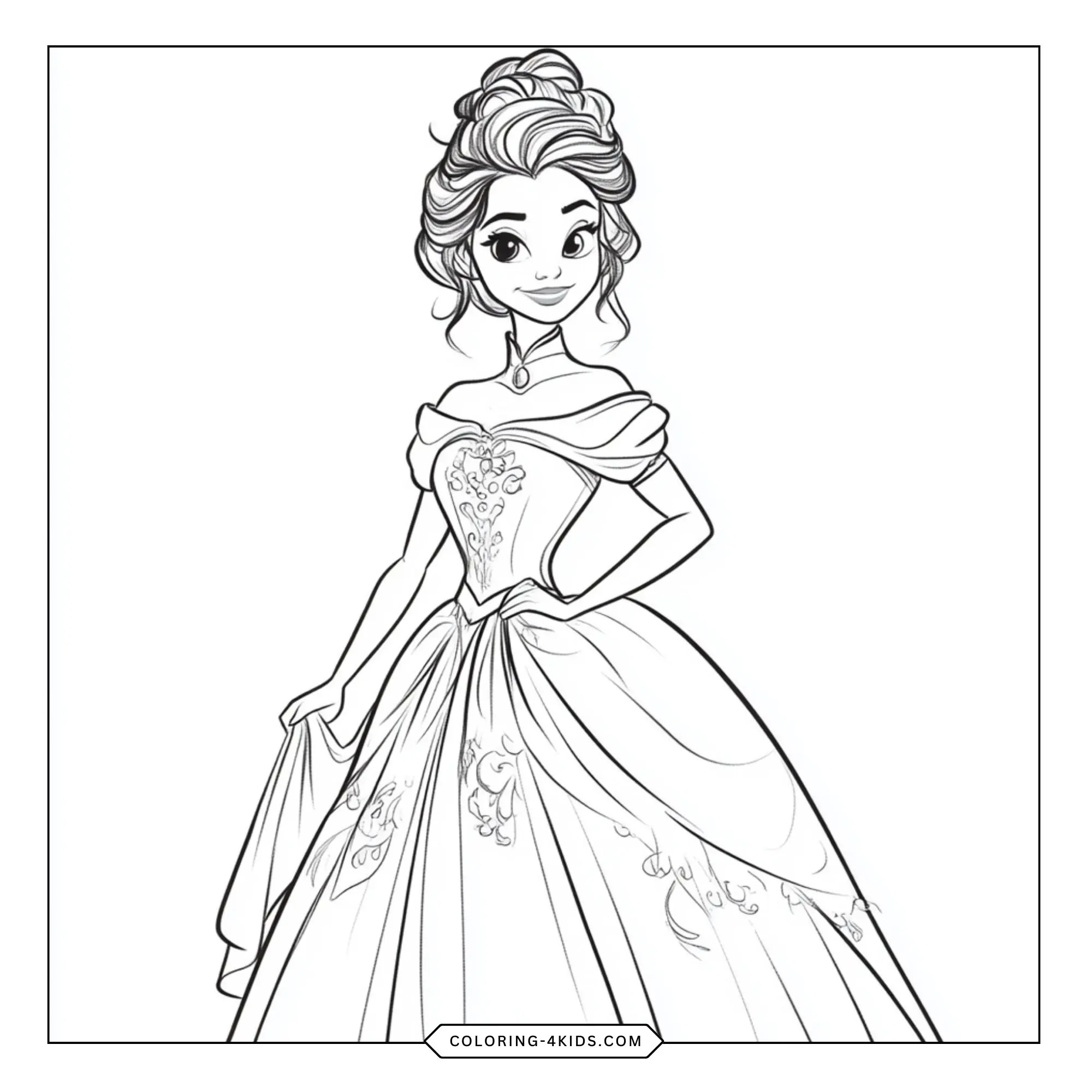 Free Disney Princess Coloring Pages coloring page for kids