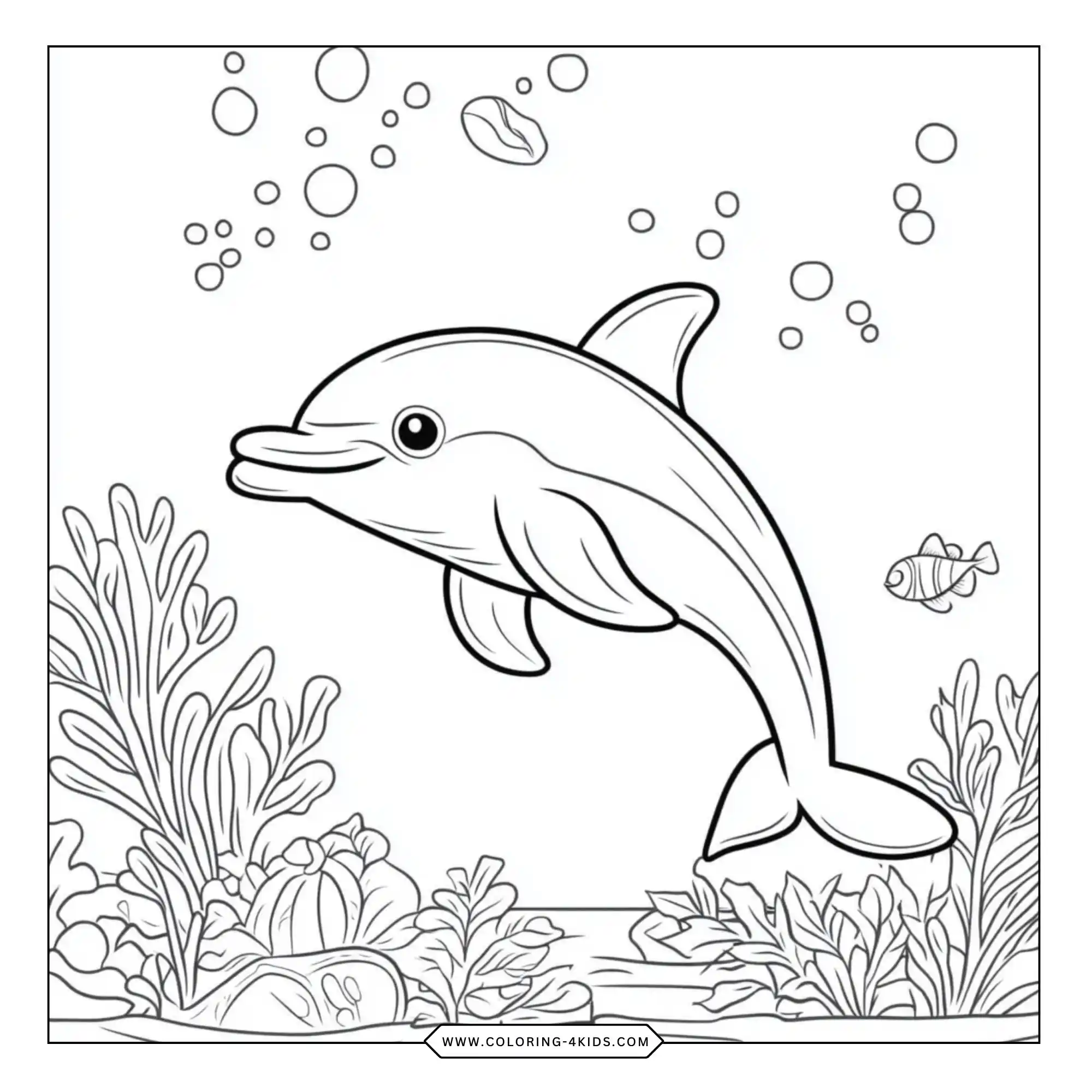 Dolphin Coloring Pages coloring page for kids