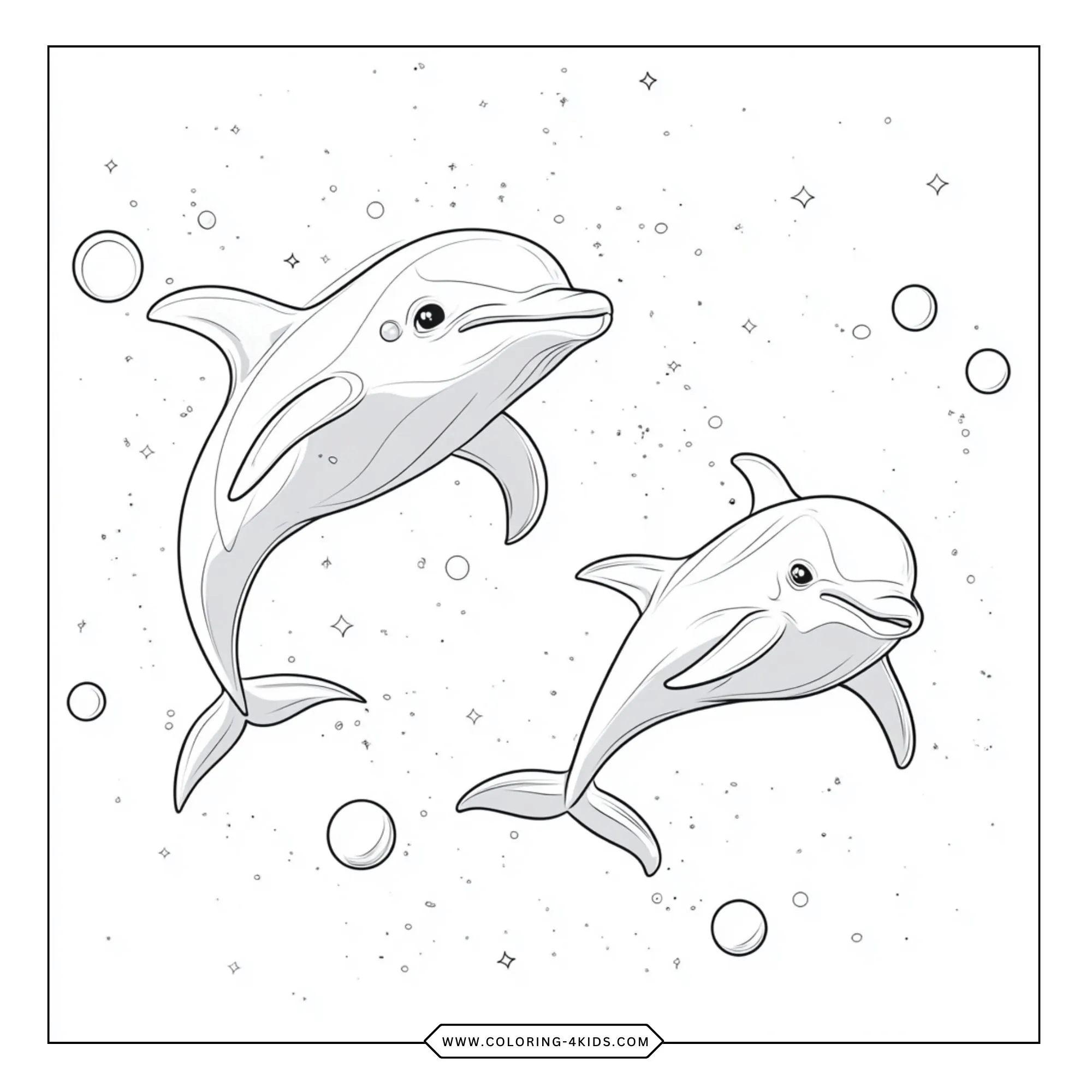 Dolphin Coloring Pages coloring page for kids