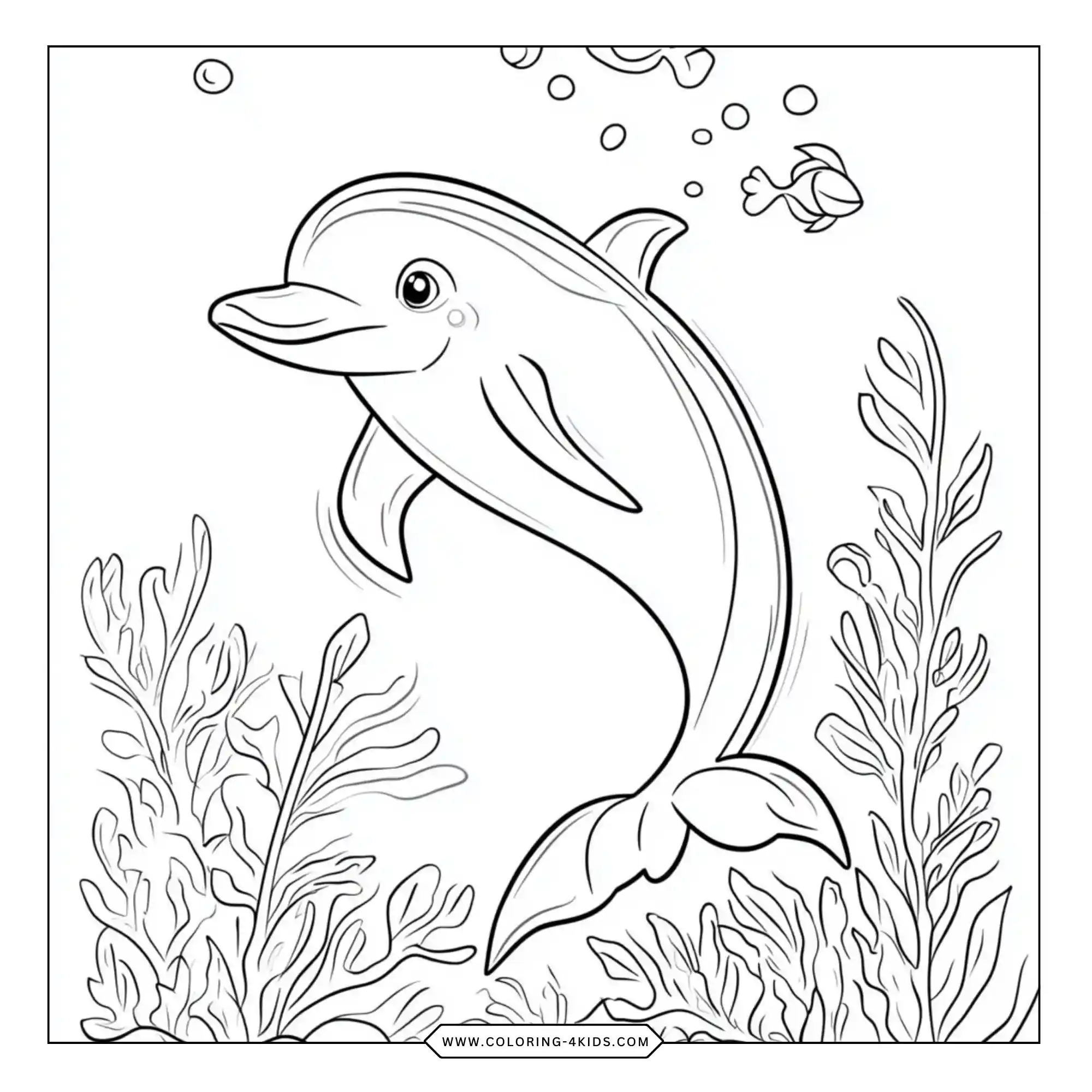 Printable Dolphin Coloring Pages coloring page for kids