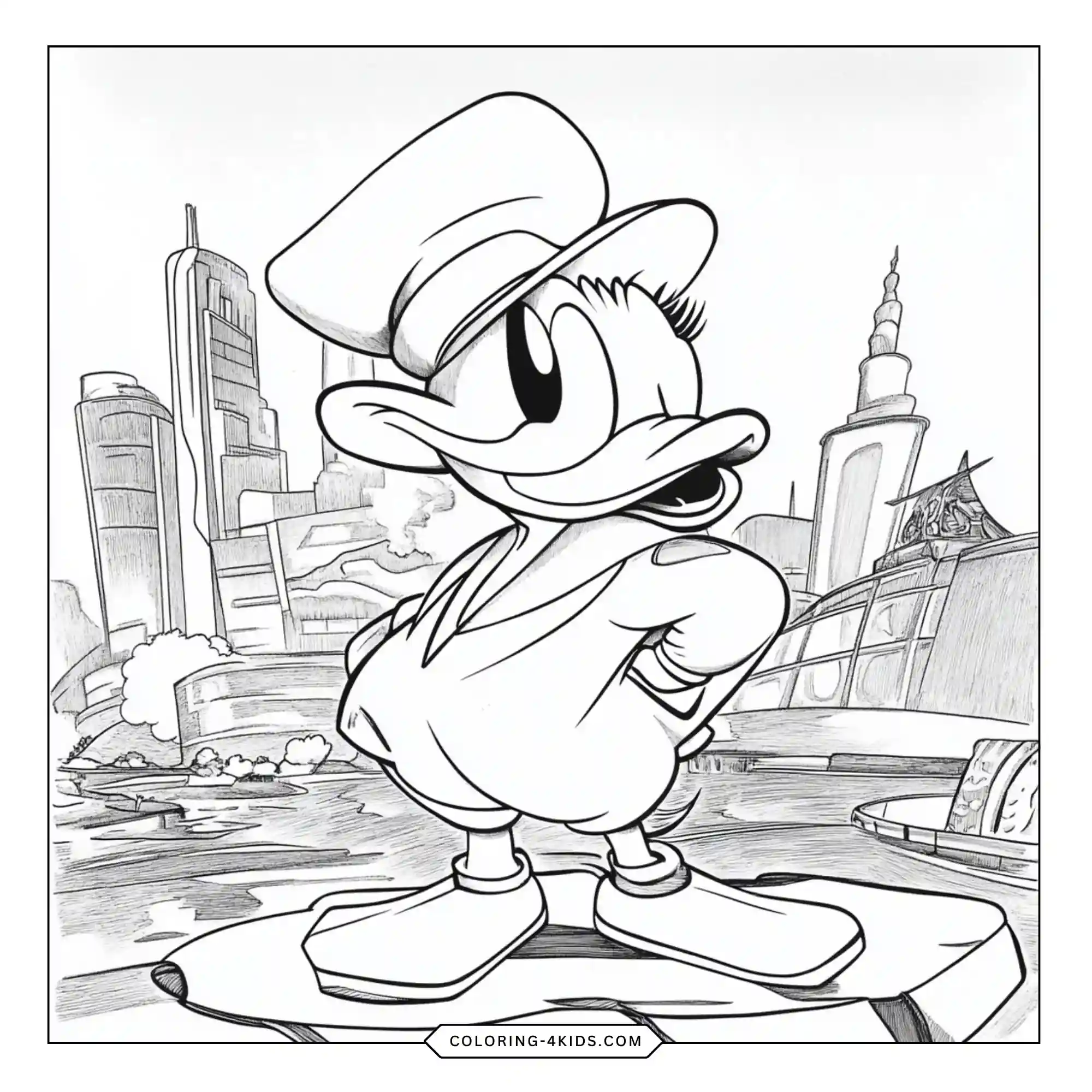 Donald Duck Coloring Pages coloring page for kids