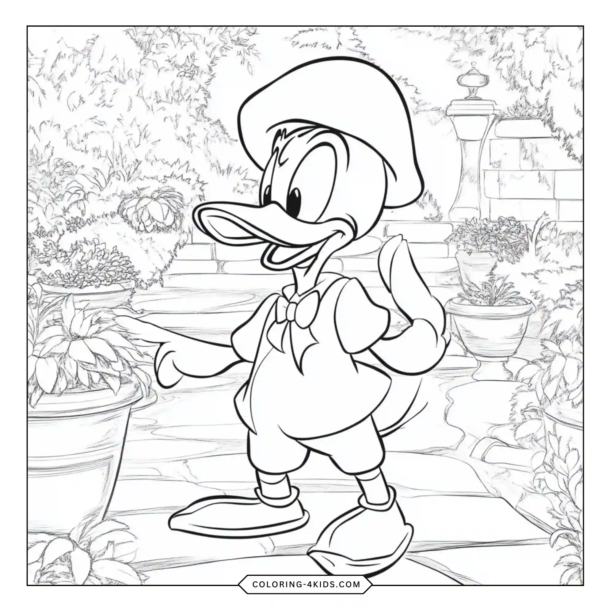 Printable Donald Duck Coloring Pages coloring page for kids