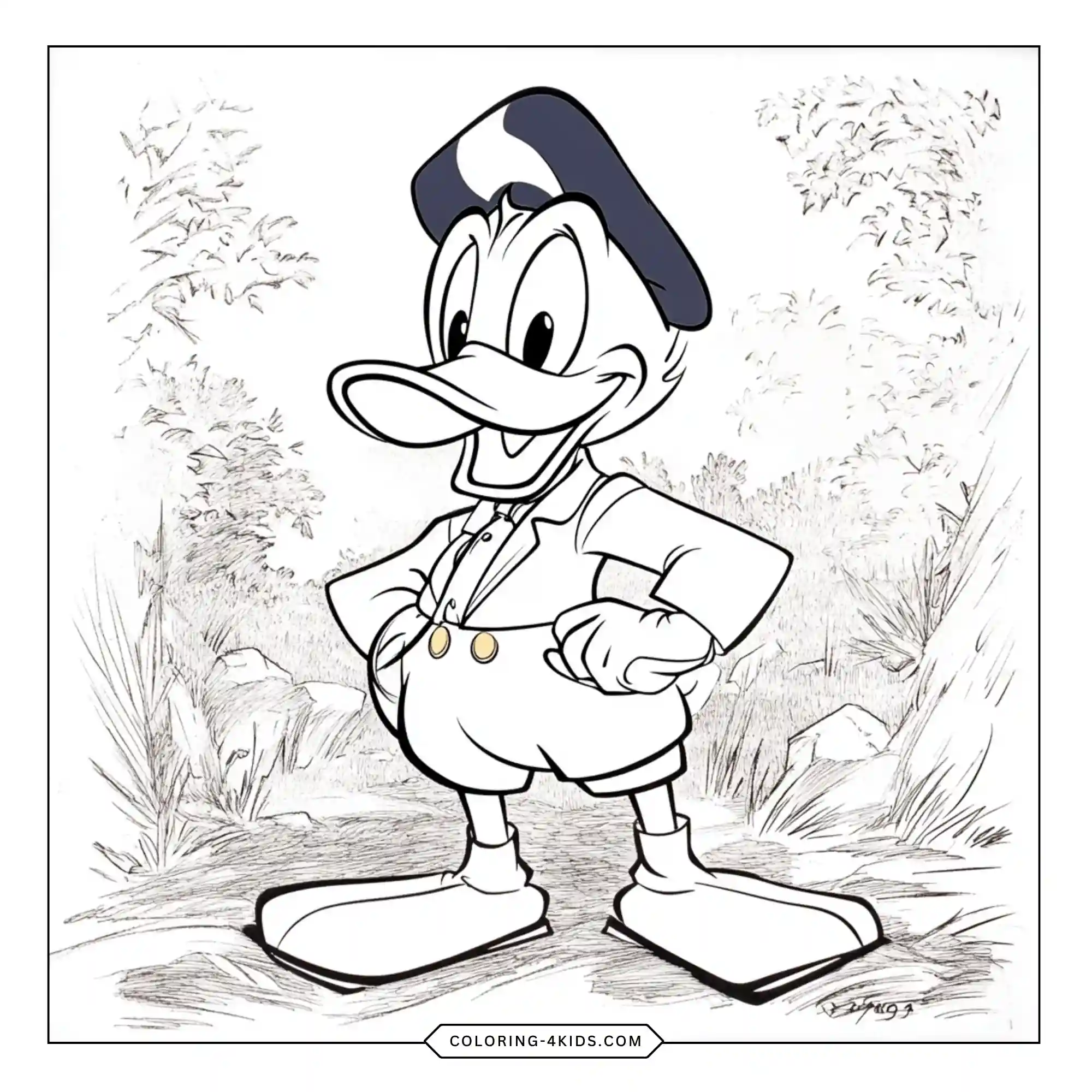 Donald Duck Coloring Pages coloring page for kids
