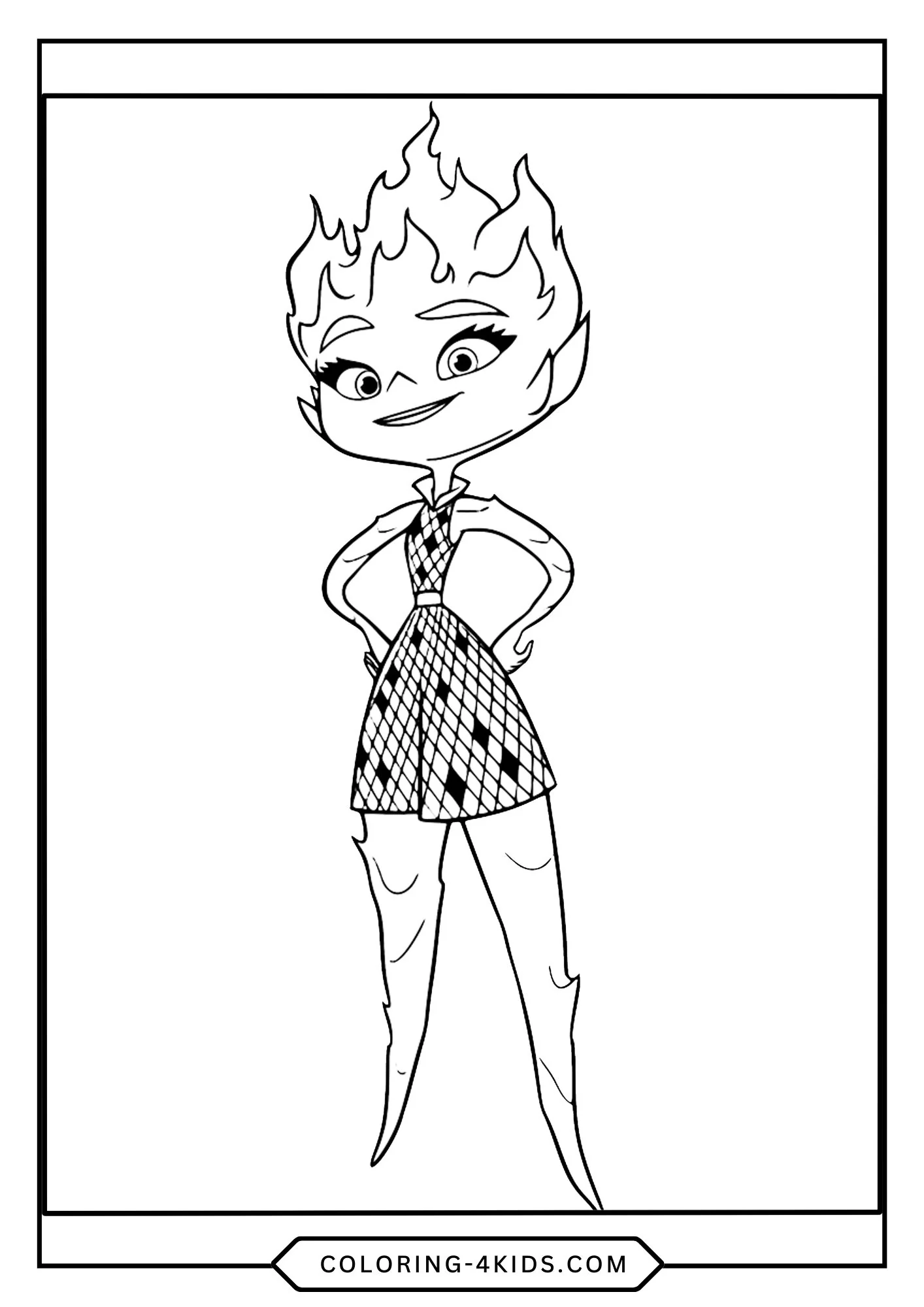 Free Elemental Coloring Pages coloring page for kids