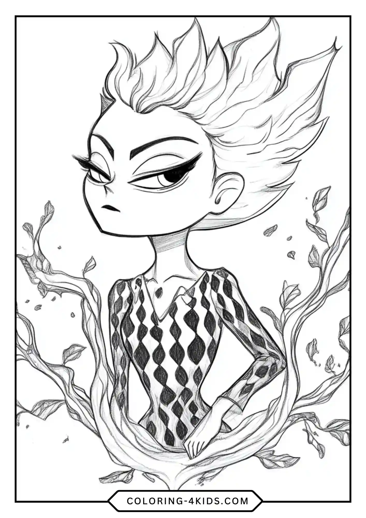 Printable Elemental Coloring Pages coloring page for kids