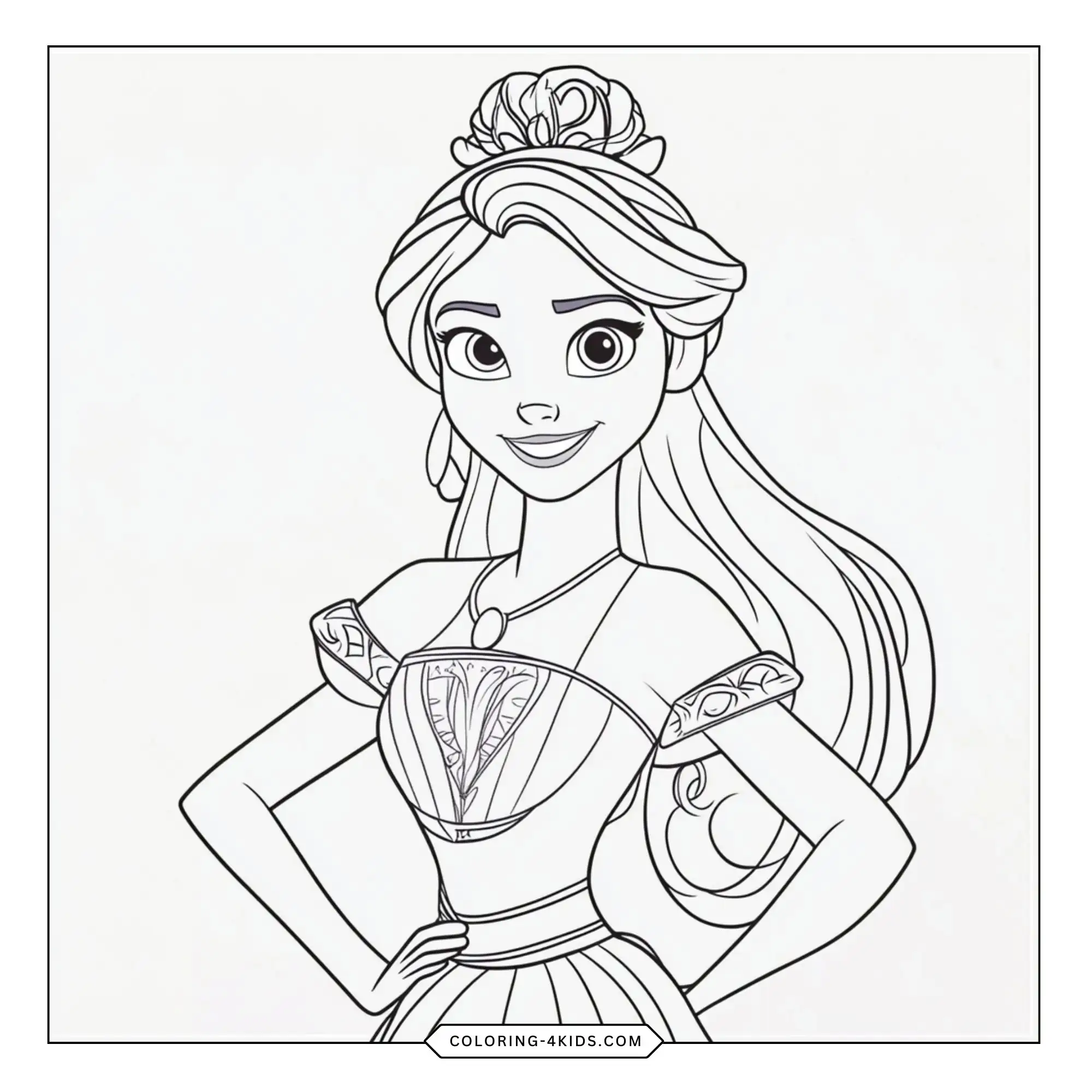 Elena Of Avalor Coloring Pages coloring page for kids