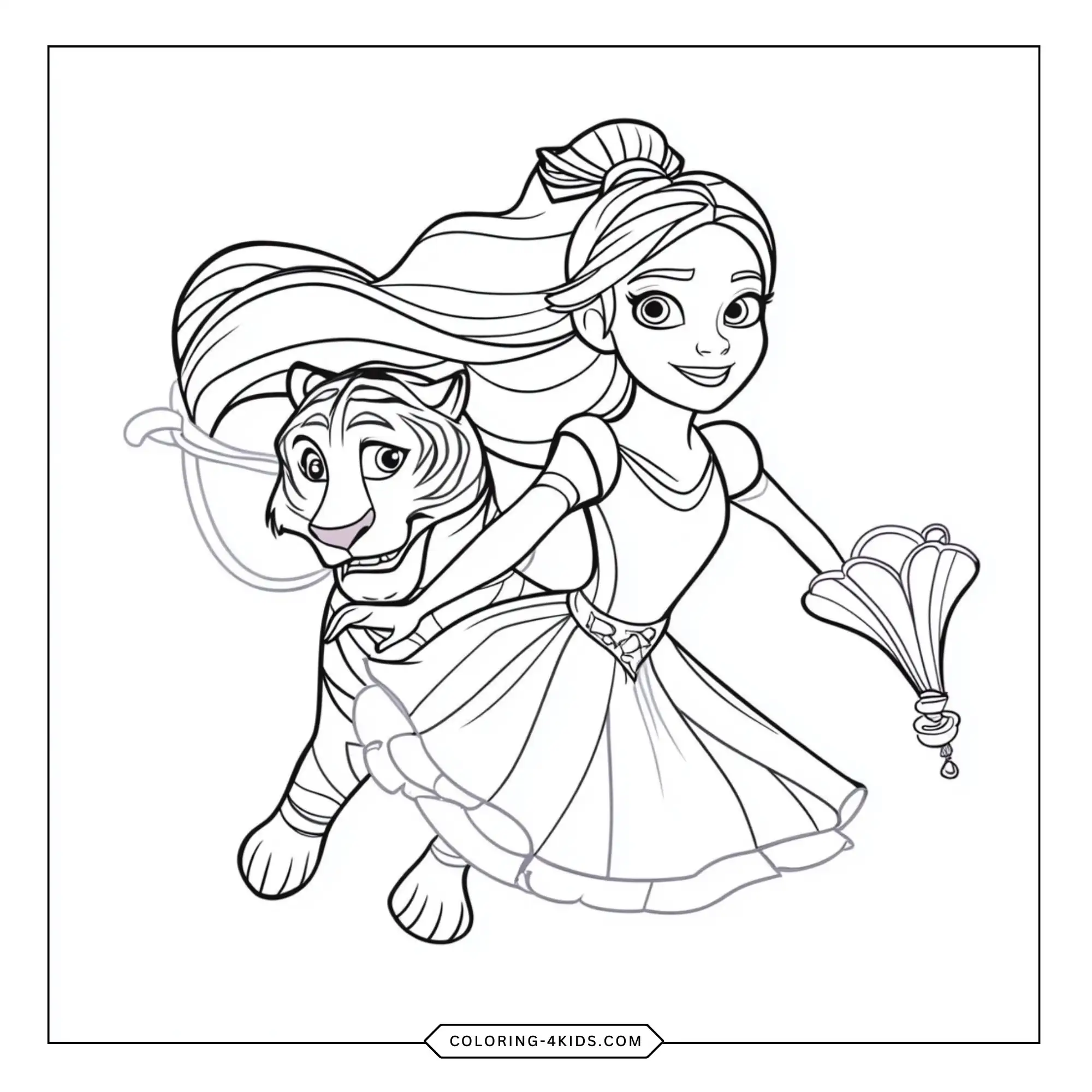 Free Elena Of Avalor Coloring Pages coloring page for kids