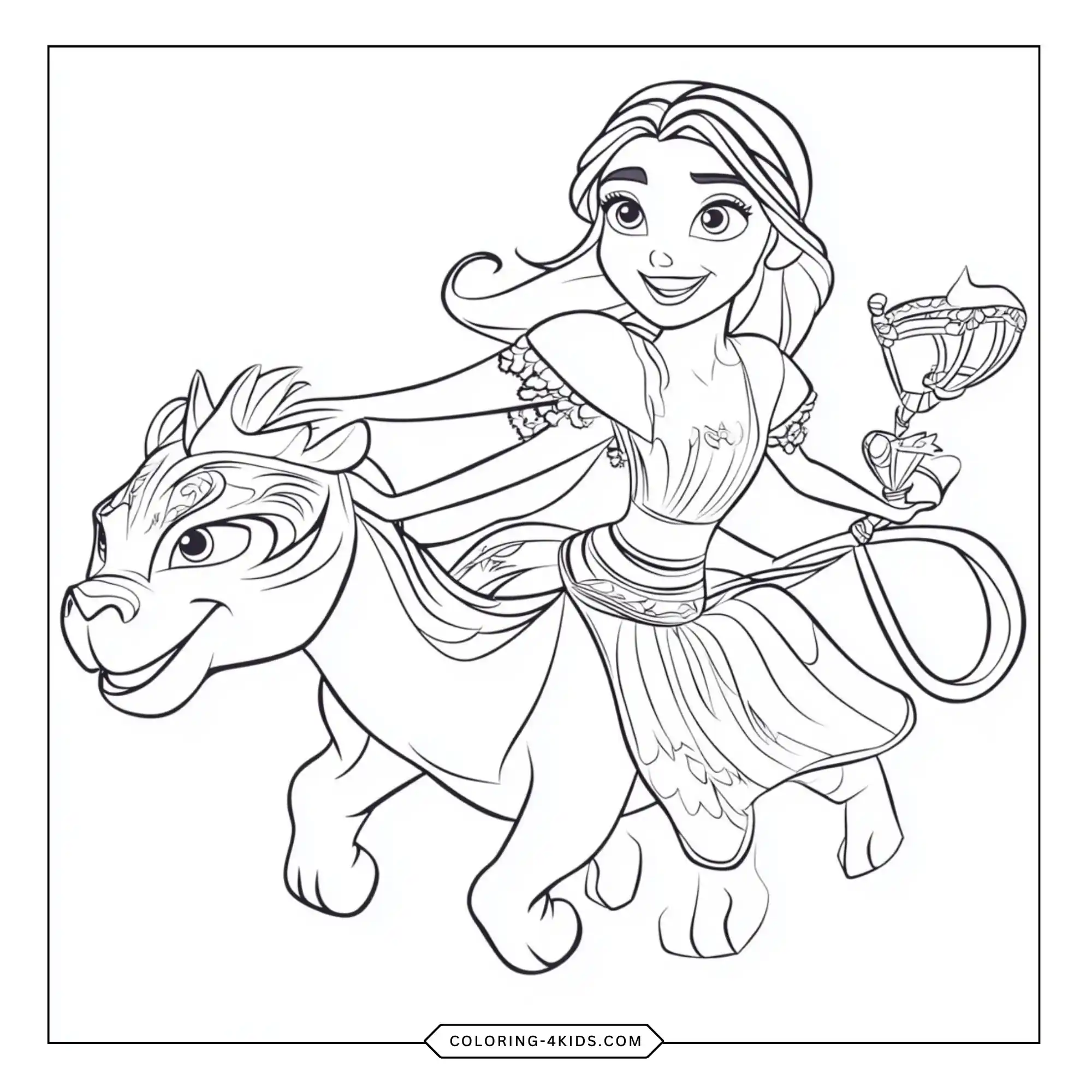 Printable Elena Of Avalor Coloring Pages coloring page for kids