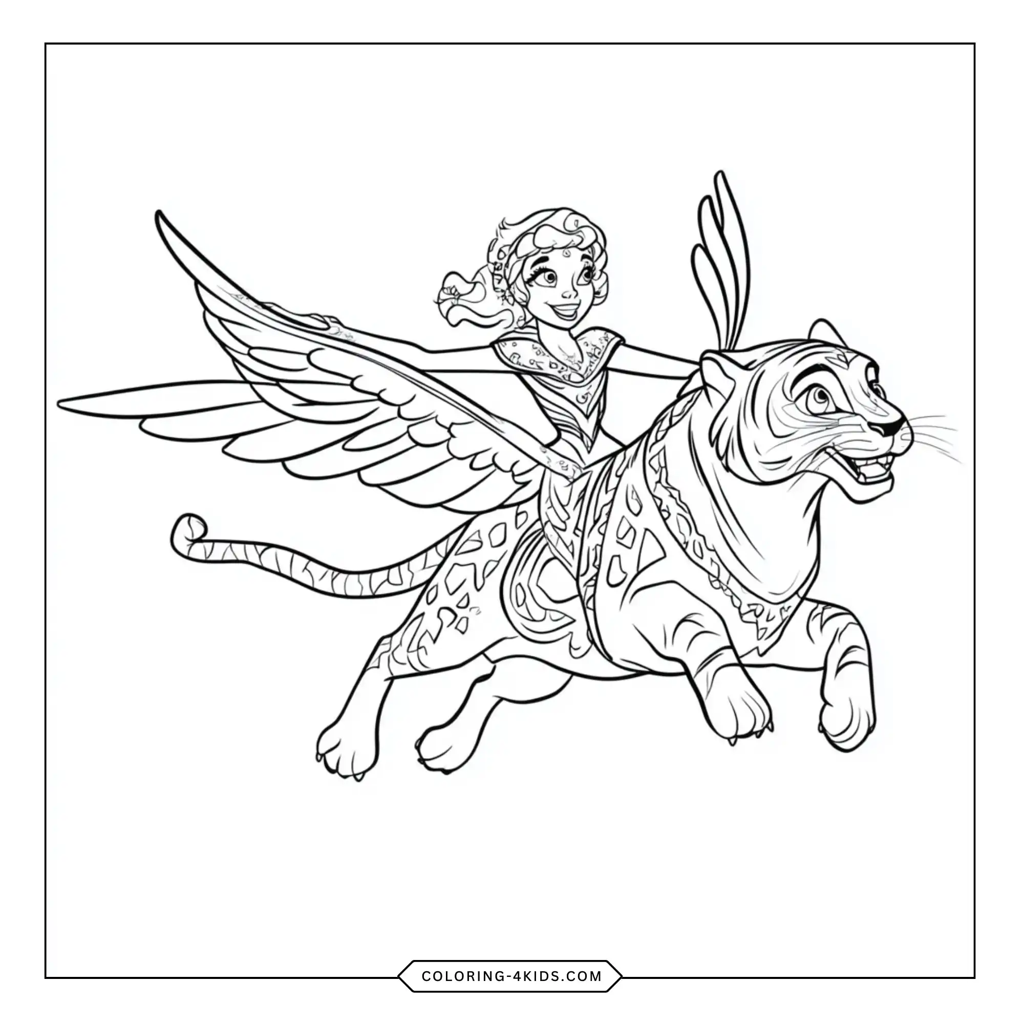 Free Elena Of Avalor Coloring Pages coloring page for kids