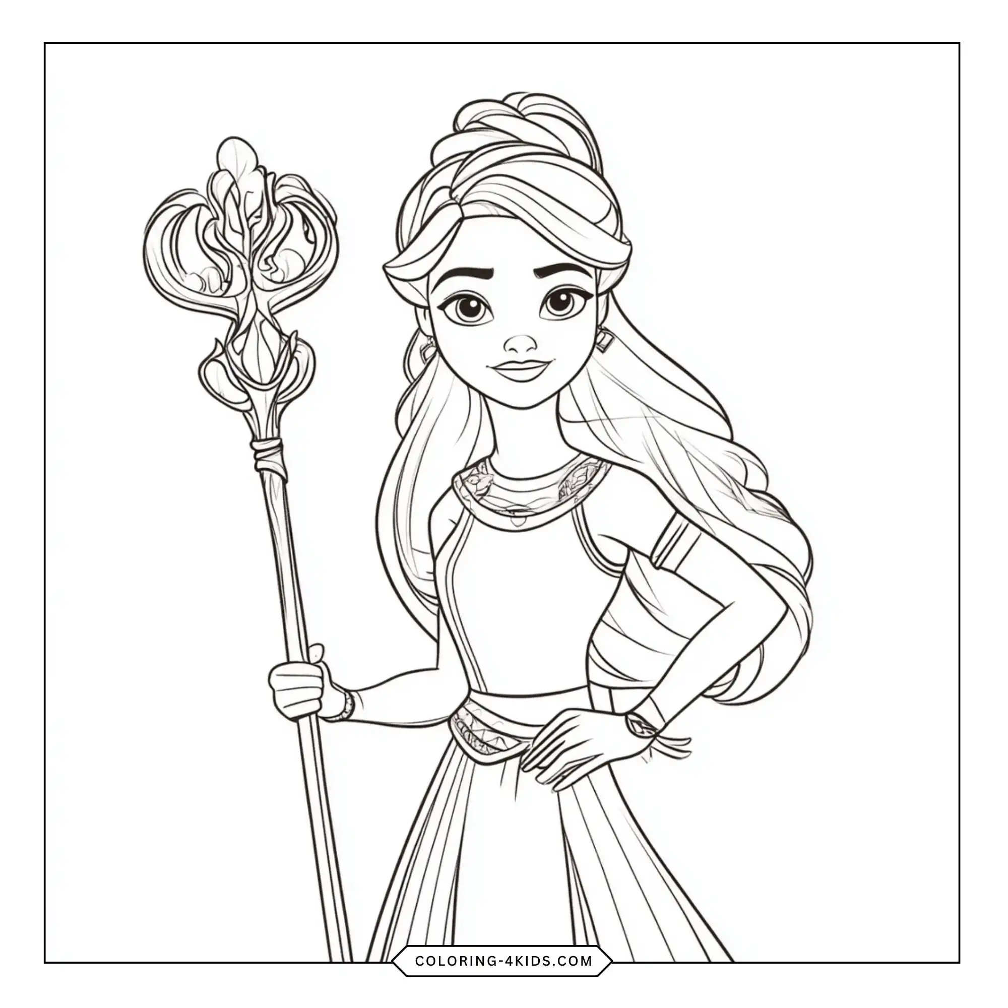 Elena Of Avalor Coloring Pages coloring page for kids