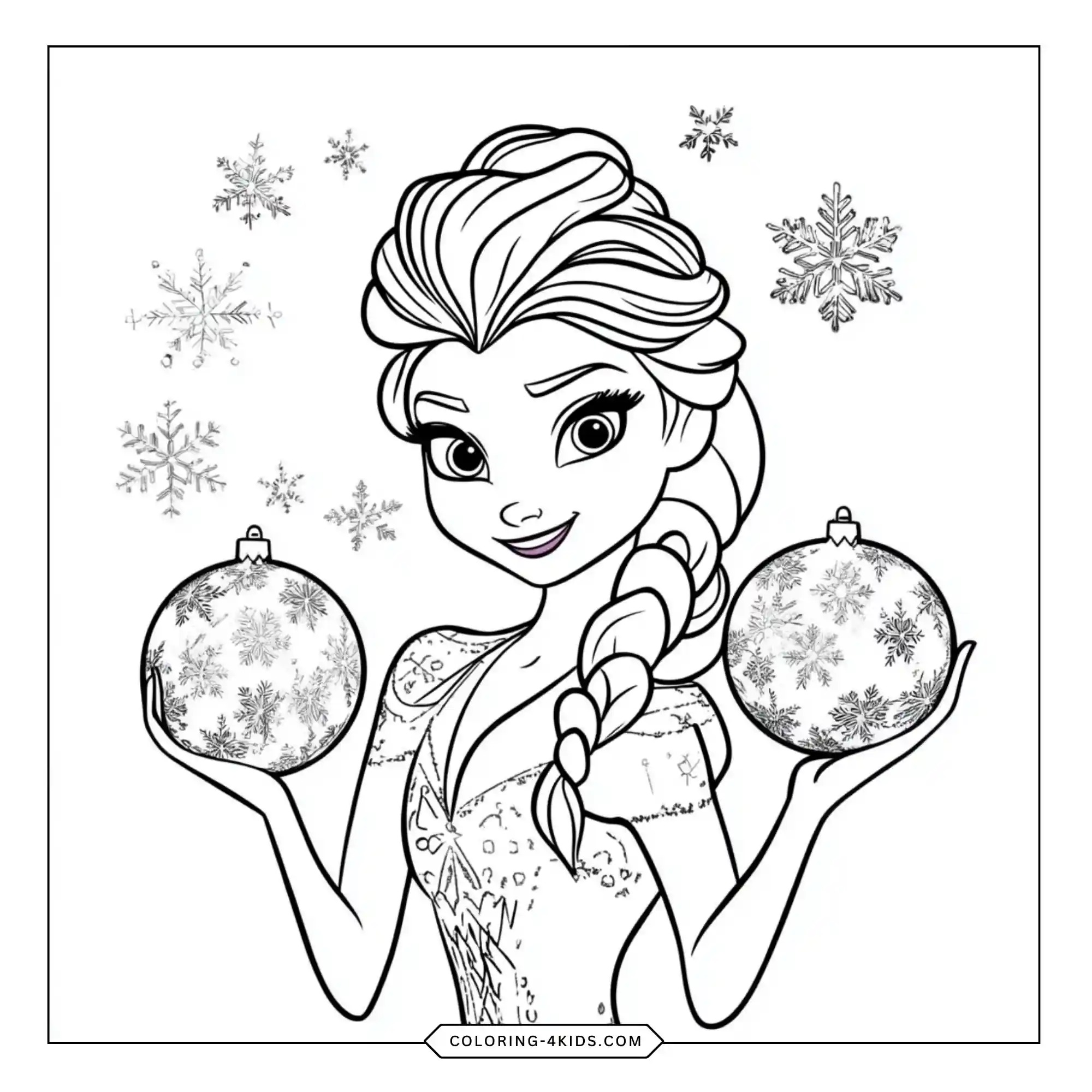 Printable Elsa Frozen Coloring Pages coloring page for kids