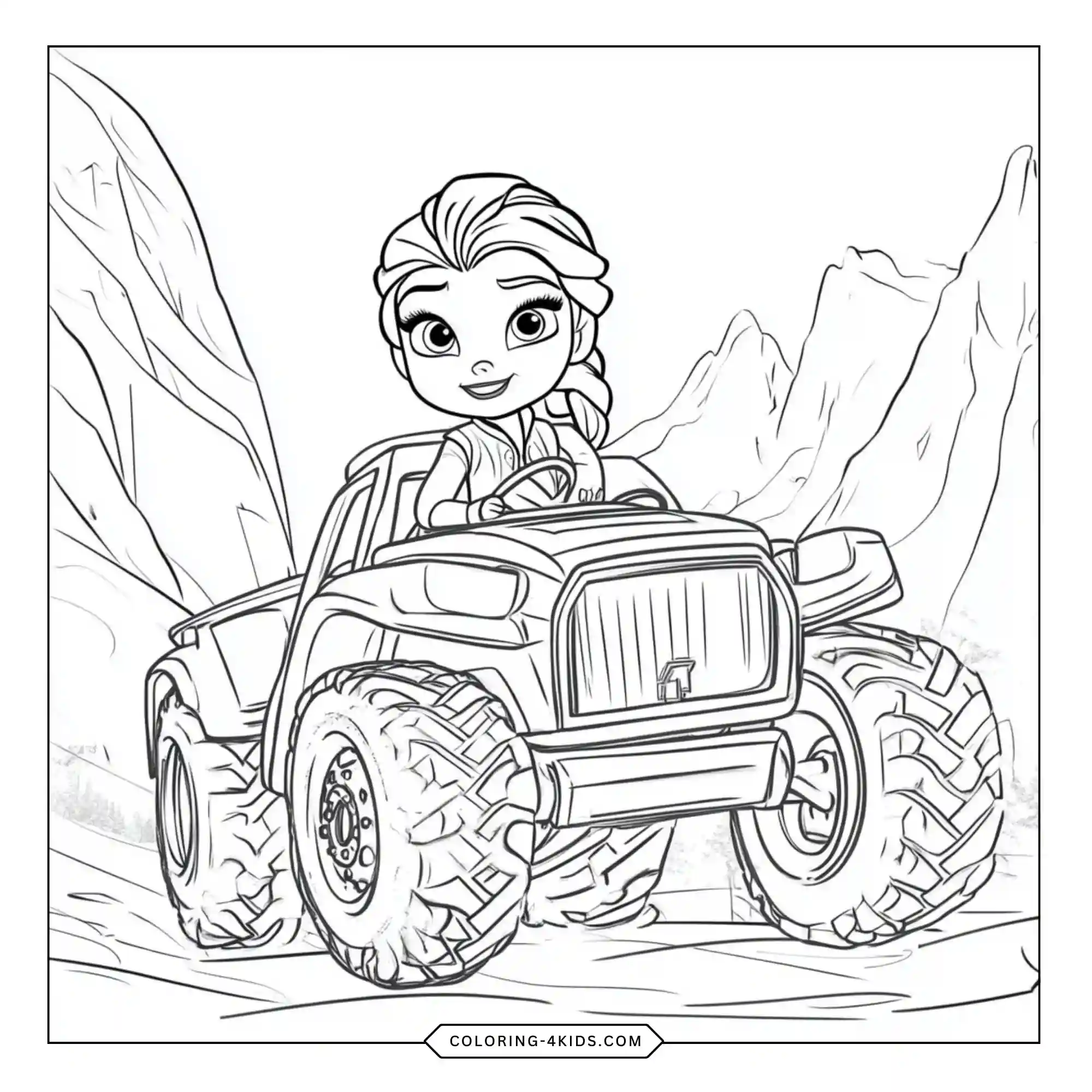 Printable Elsa Frozen Coloring Pages coloring page for kids