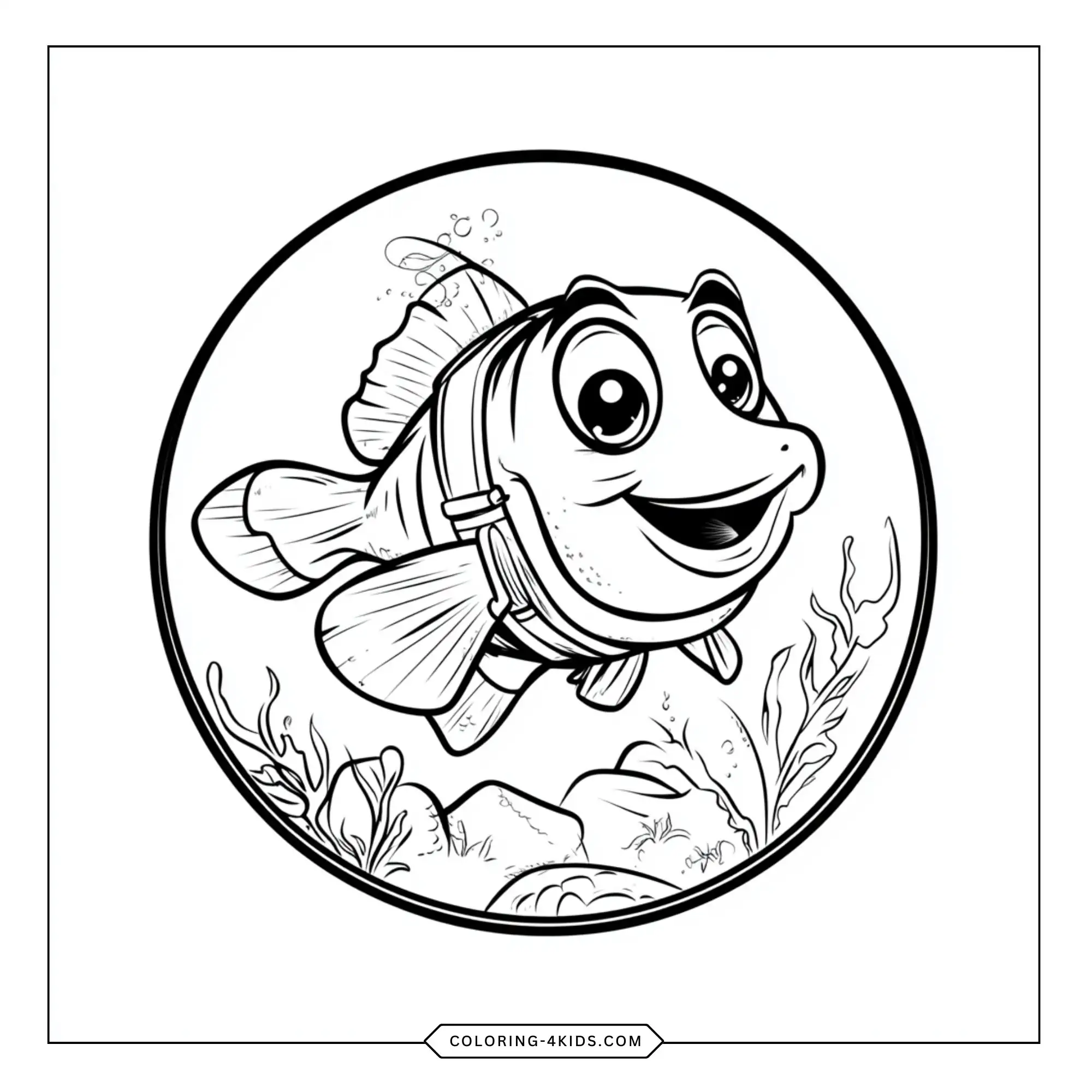 Printable Finding Nemo Coloring Pages coloring page for kids