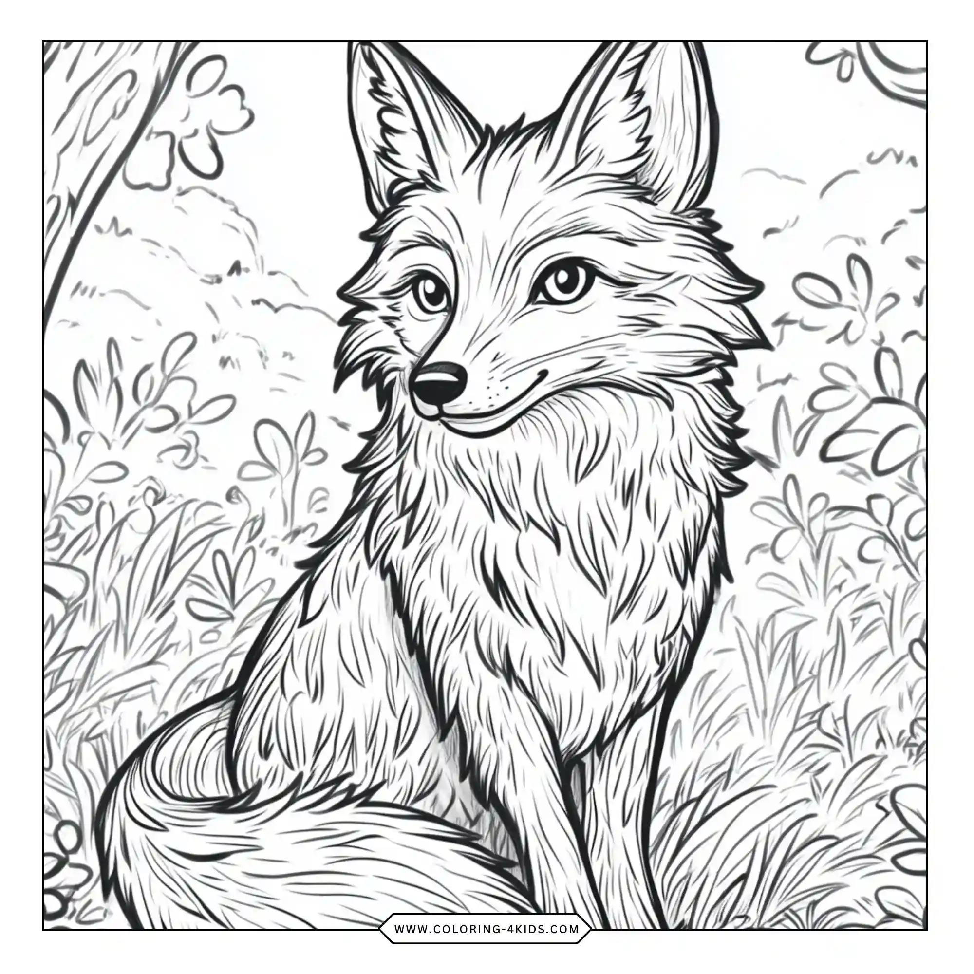 Free Fox Coloring Pages coloring page for kids