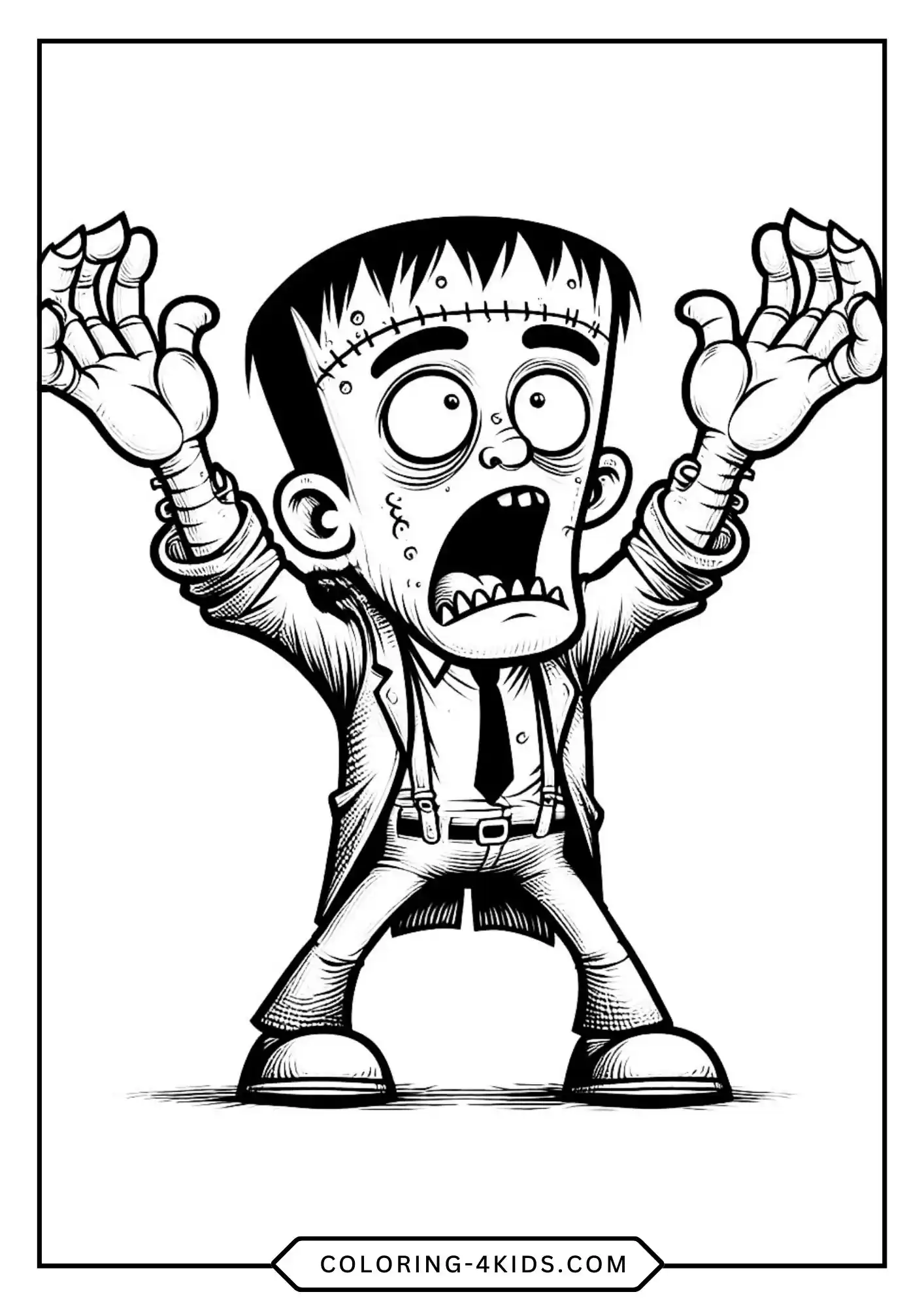Frankenstein Coloring Pages coloring page for kids