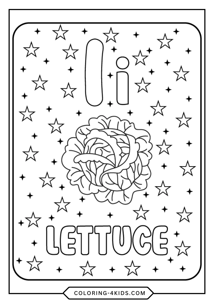 Letter I coloring pages for kids