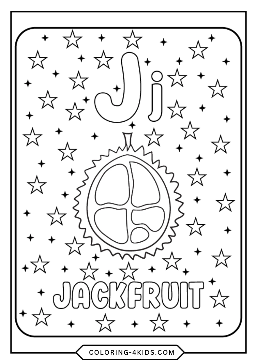 Letter J coloring pages for kids