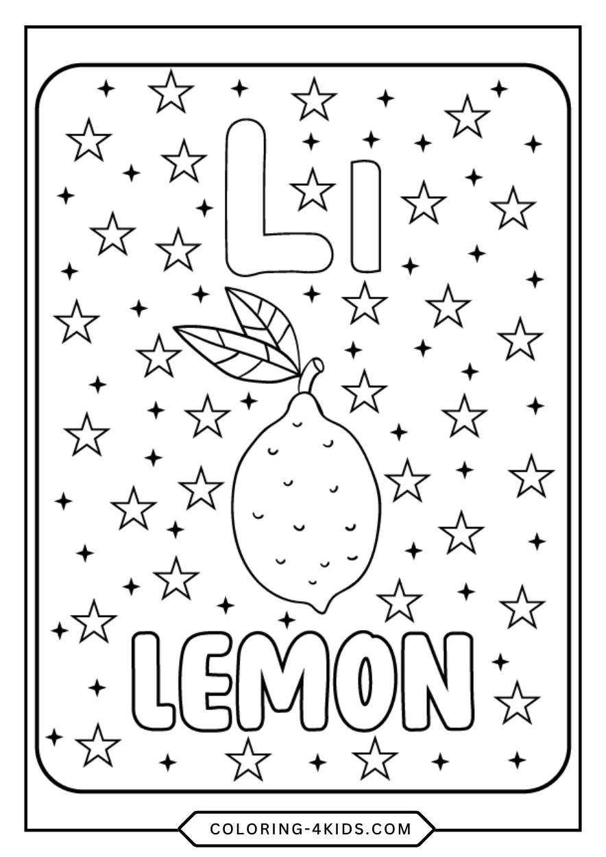 Letter L coloring pages for kids