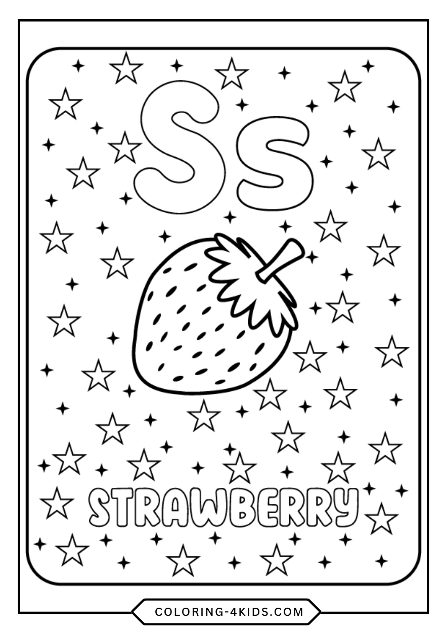 Letter S coloring pages for kids