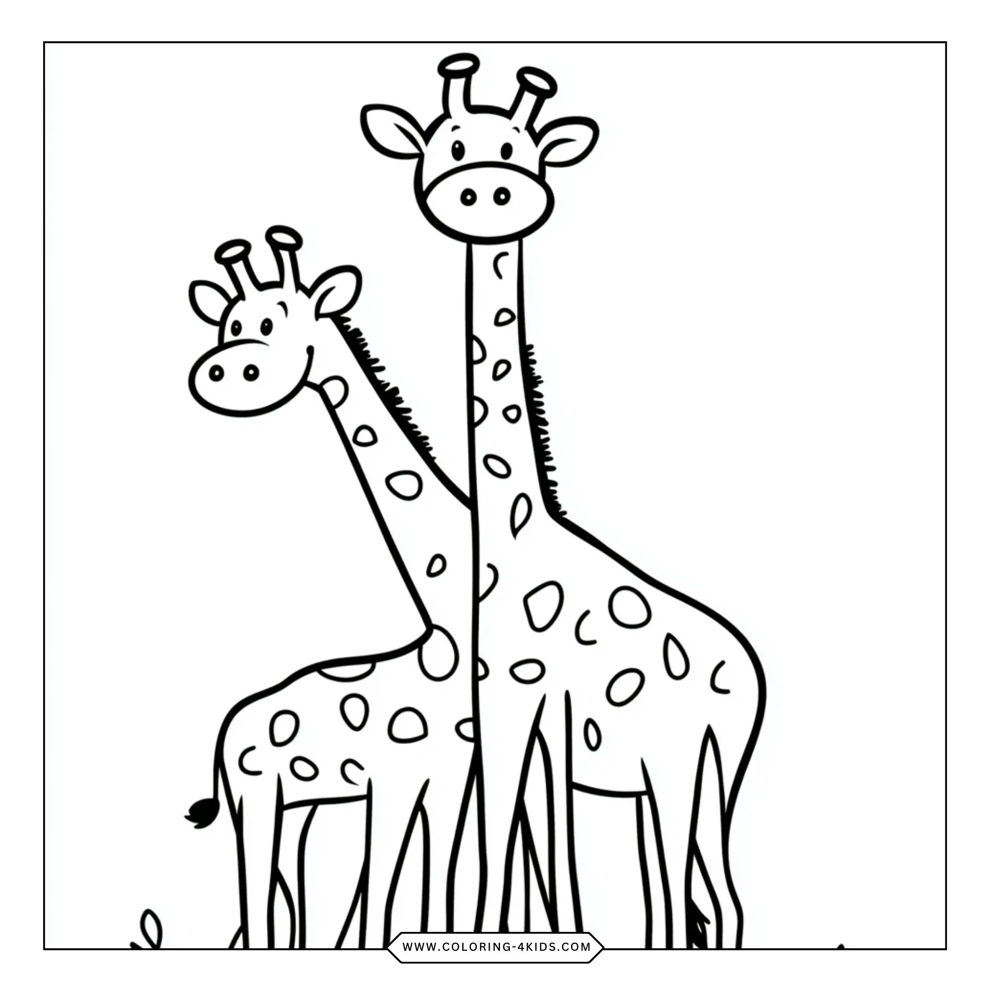 Printable Giraffe Coloring Pages coloring page for kids
