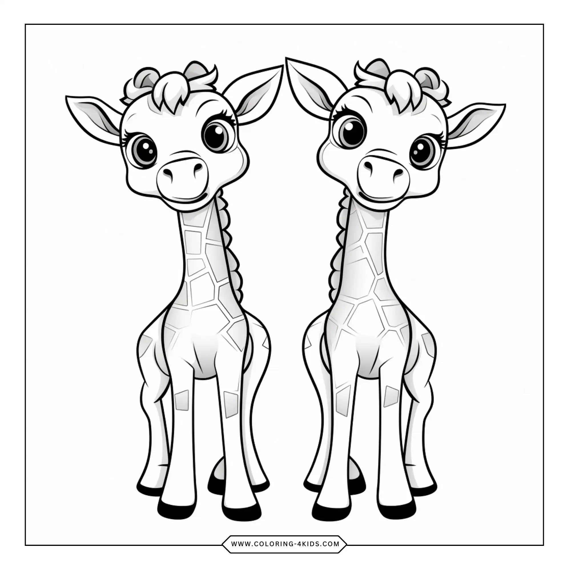 Giraffe Coloring Pages coloring page for kids