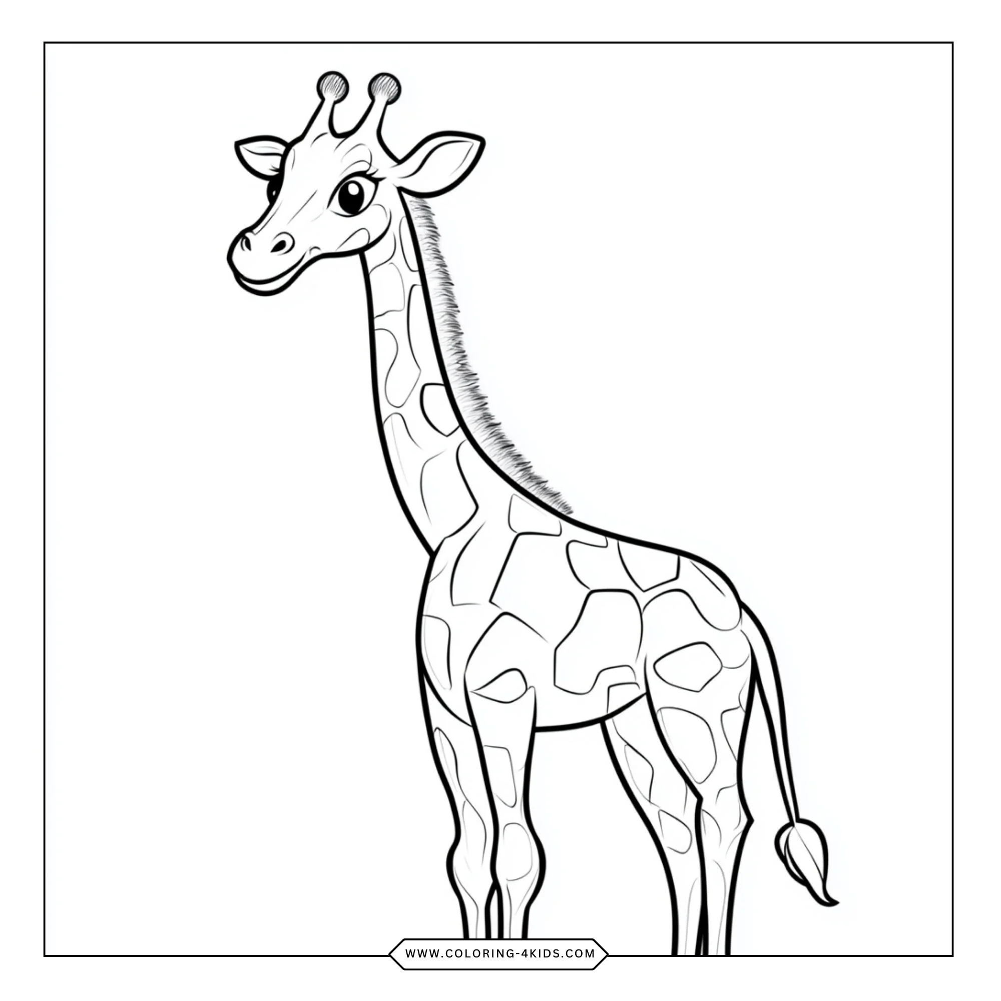Free Giraffe Coloring Pages coloring page for kids